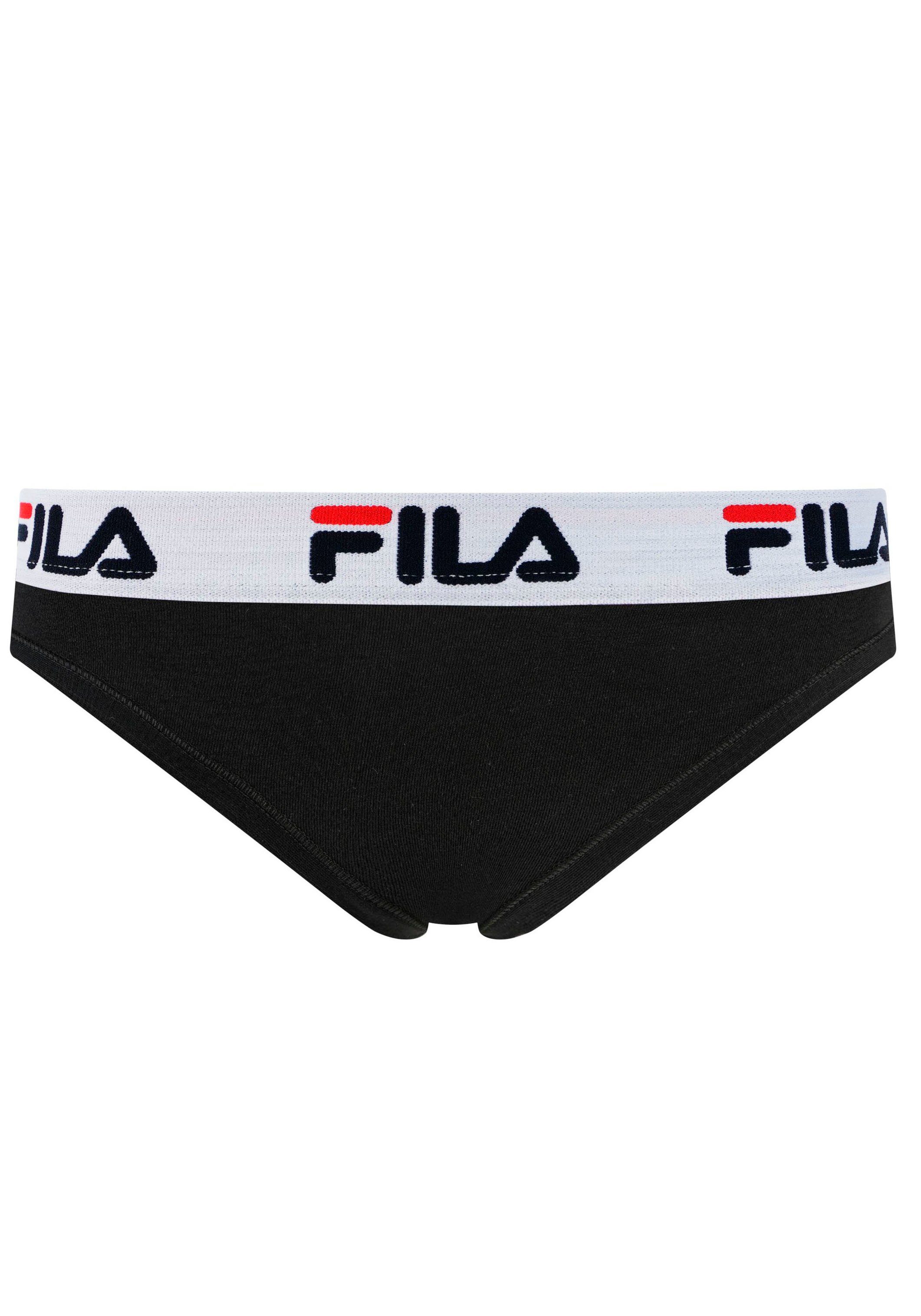 Fila String (Packung, 3-St) Logobund 3er schwarz Pack, Woman String