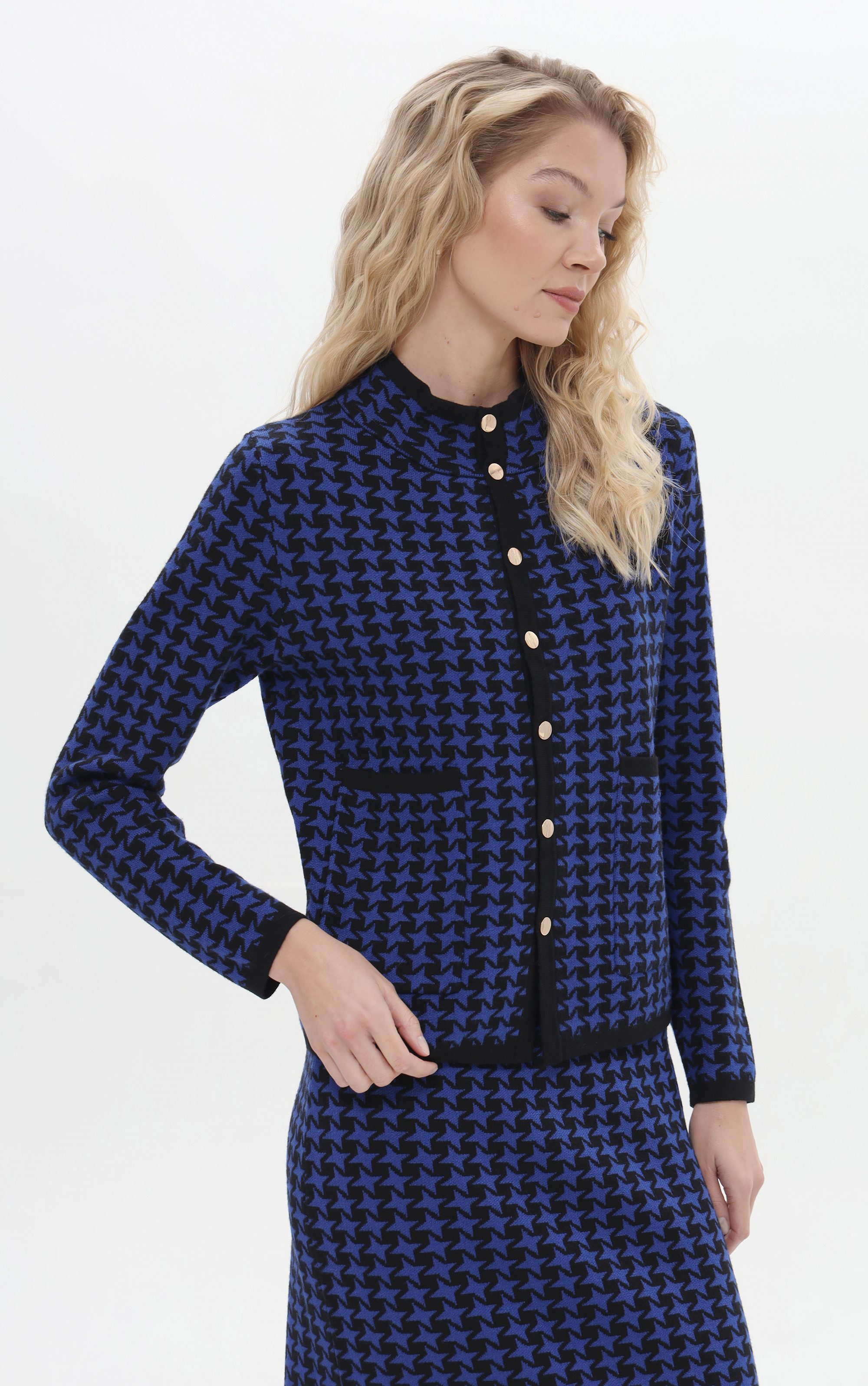 Passioni Cardigan mit Hahnentrittmuster – Bild 2 von 3