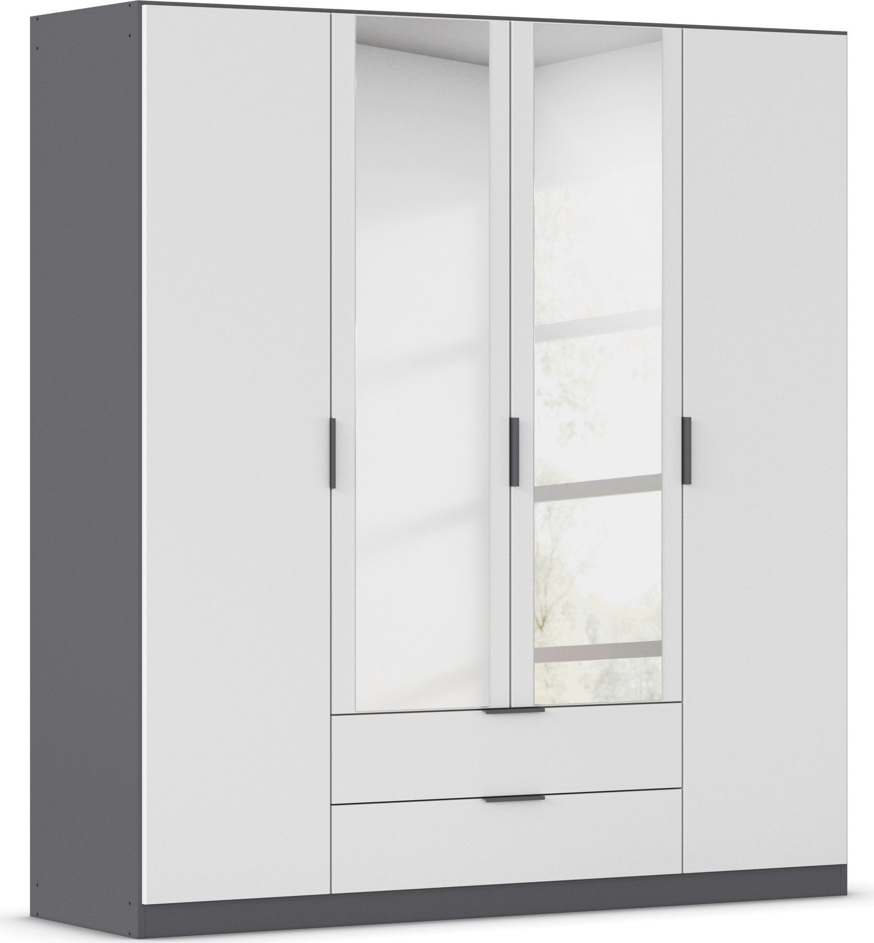 rauch Kleiderschrank Drehtürenschrank Schrank Garderobe Ankleide Schlafzimmer LAGOA (3 verschiedene Ausstattungen BASIC/CLASSIC/PREMIUM (inkl. SOFT-CLOSE) geräumige Schubladen, 3 Breiten, optional mit Aufsatz MADE IN GERMANY