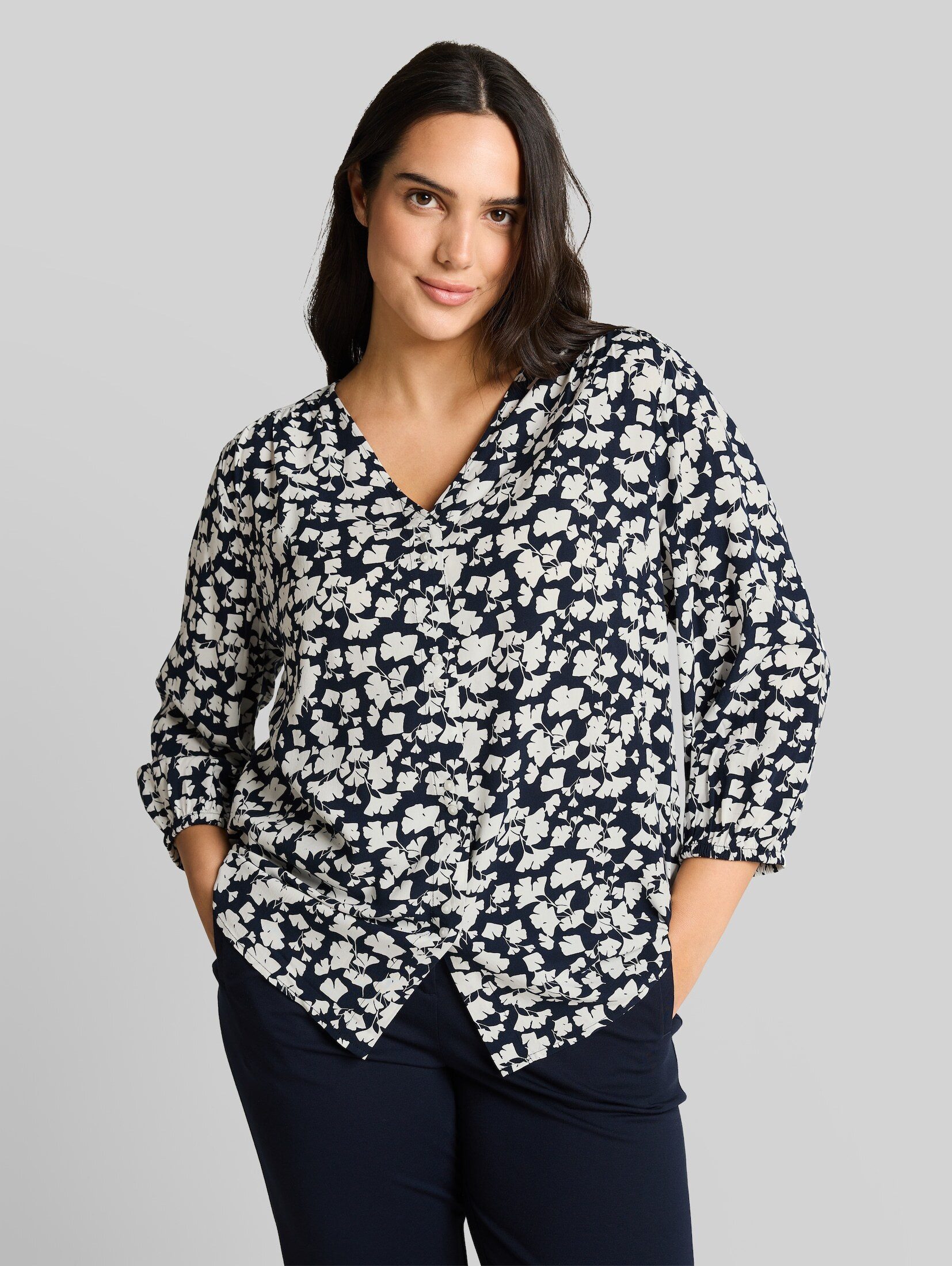 TOM TAILOR PLUS Langarmbluse Blusen & Shirts Plus Size - Bluse aus Viskose