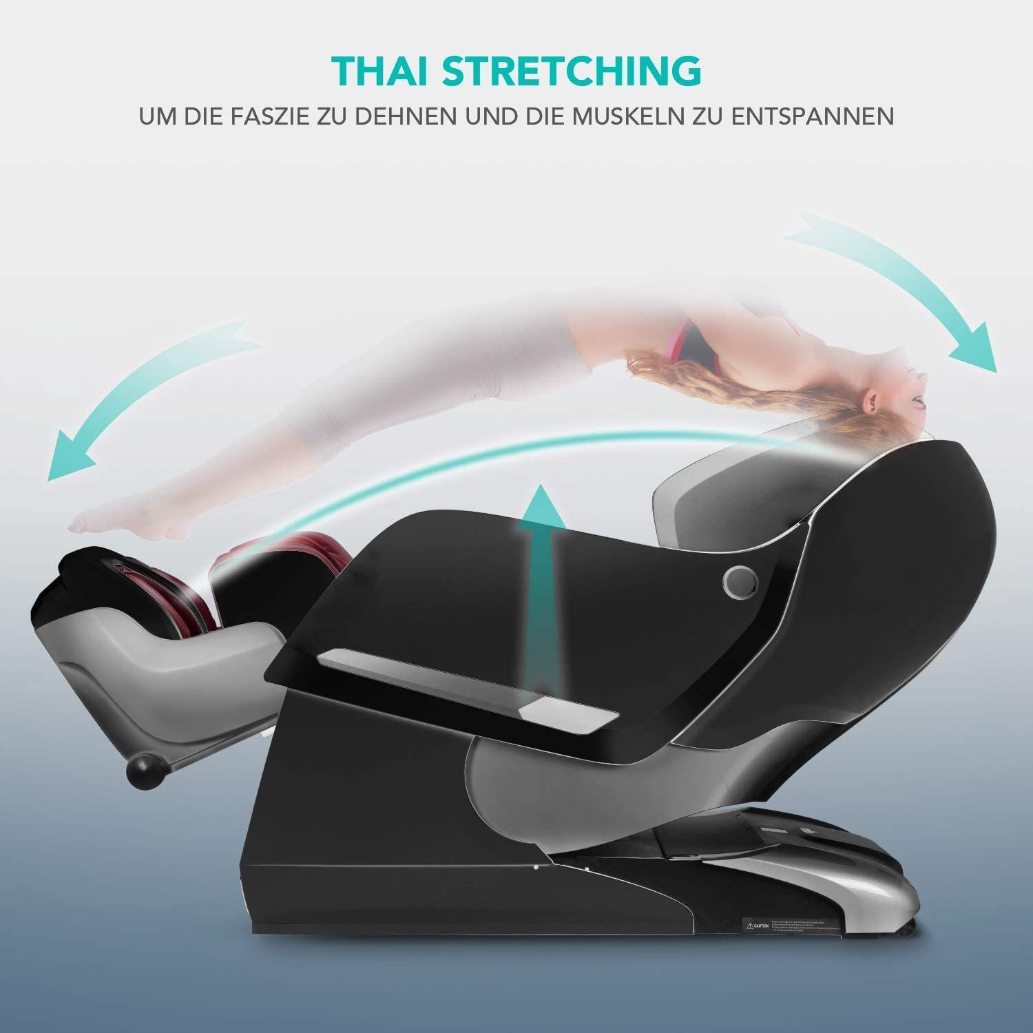 NAIPO Massagesessel, Aufbauservice mit Lonisator, Massagestuhl Premium Anion-Abgabe 3D Ohne