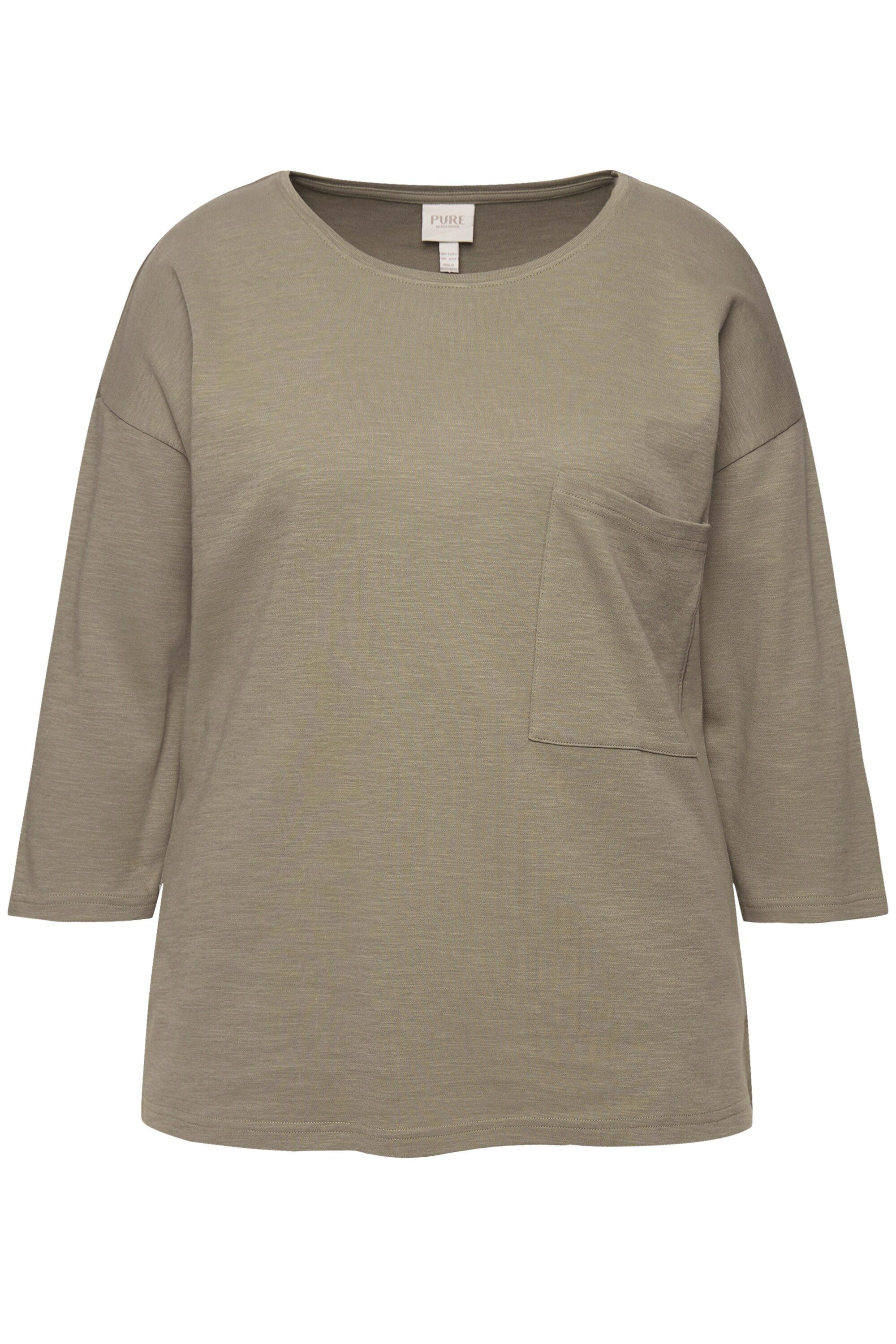 Ulla Popken T-Shirt Shirt Oversized Rundhals günstig online kaufen