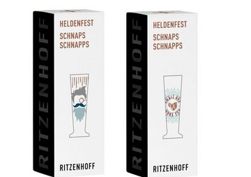 Ritzenhoff Schnapsglas Dekomiro Heldenfest 2er Schnaps 10+12, Kristallglas