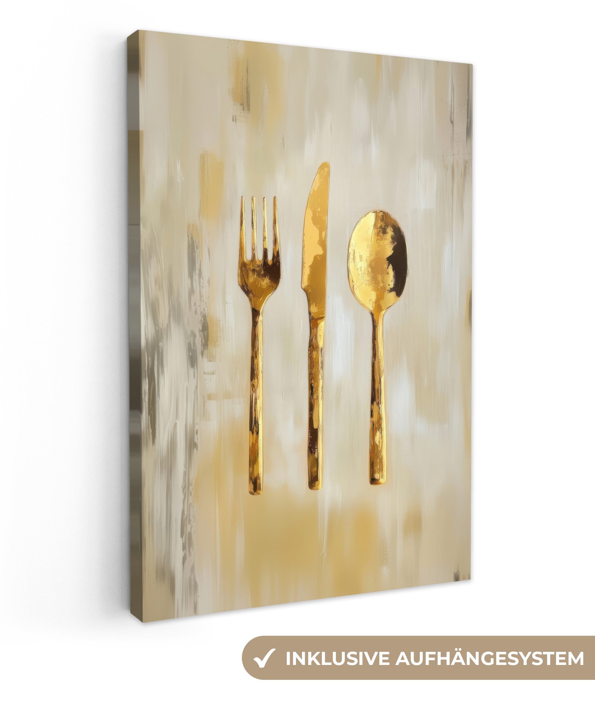 OneMillionCanvasses® Leinwandbild Farbe - Gold - günstig online kaufen