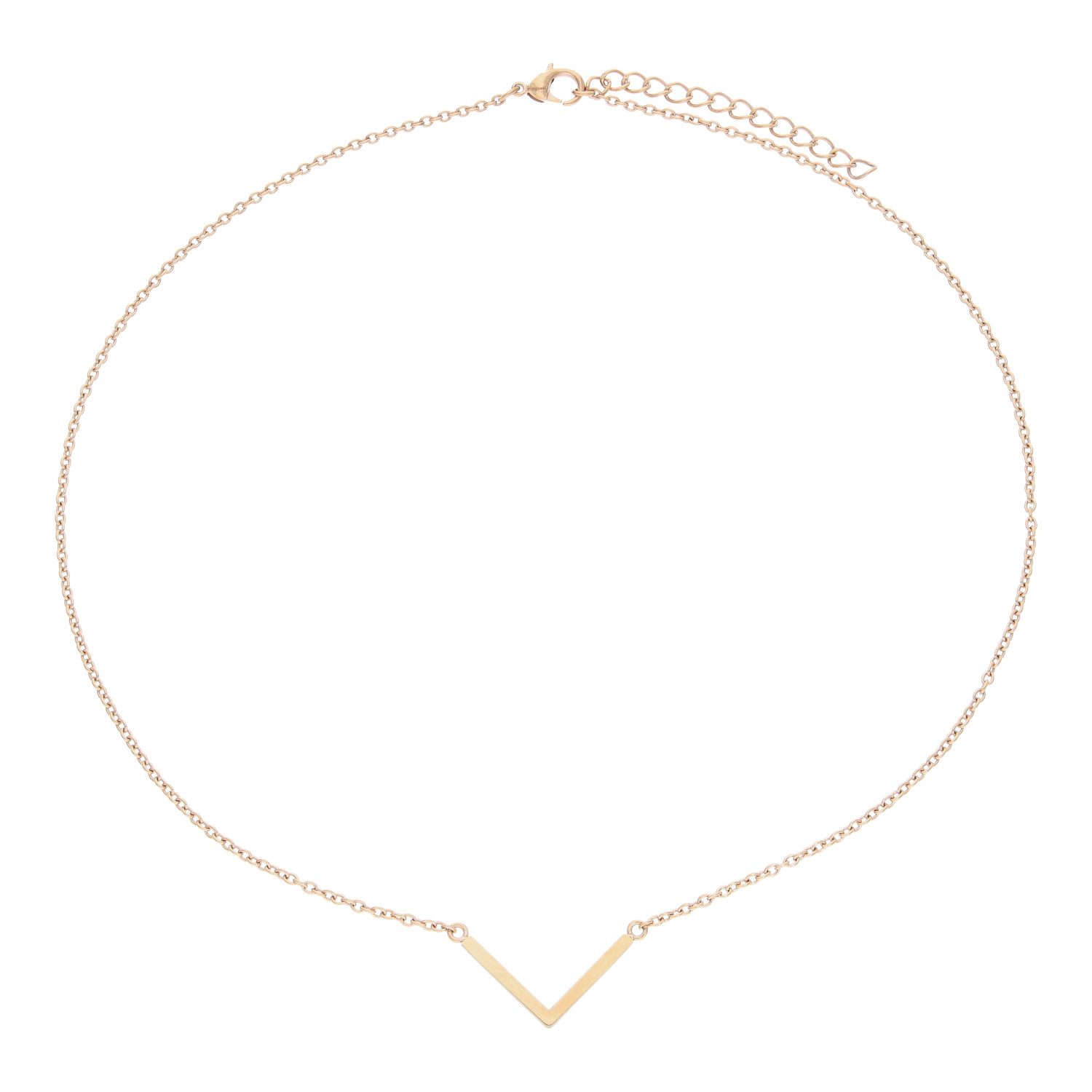 Boccia Kette mit Anhänger Boccia Halskette 08015-03 Titan rosé-vergoldet 45 cm (1-tlg)