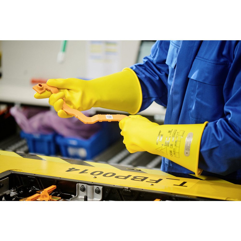 ANSELL Arbeitshandschuhe Ansell ActivArmr RIG011Y120 Naturlatex Elektrikerhandschuh Größe (Hand