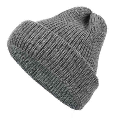 tomBrook Strickmütze Unisex Wollmütze Rollmütze Beanie aus 100% Schurwolle