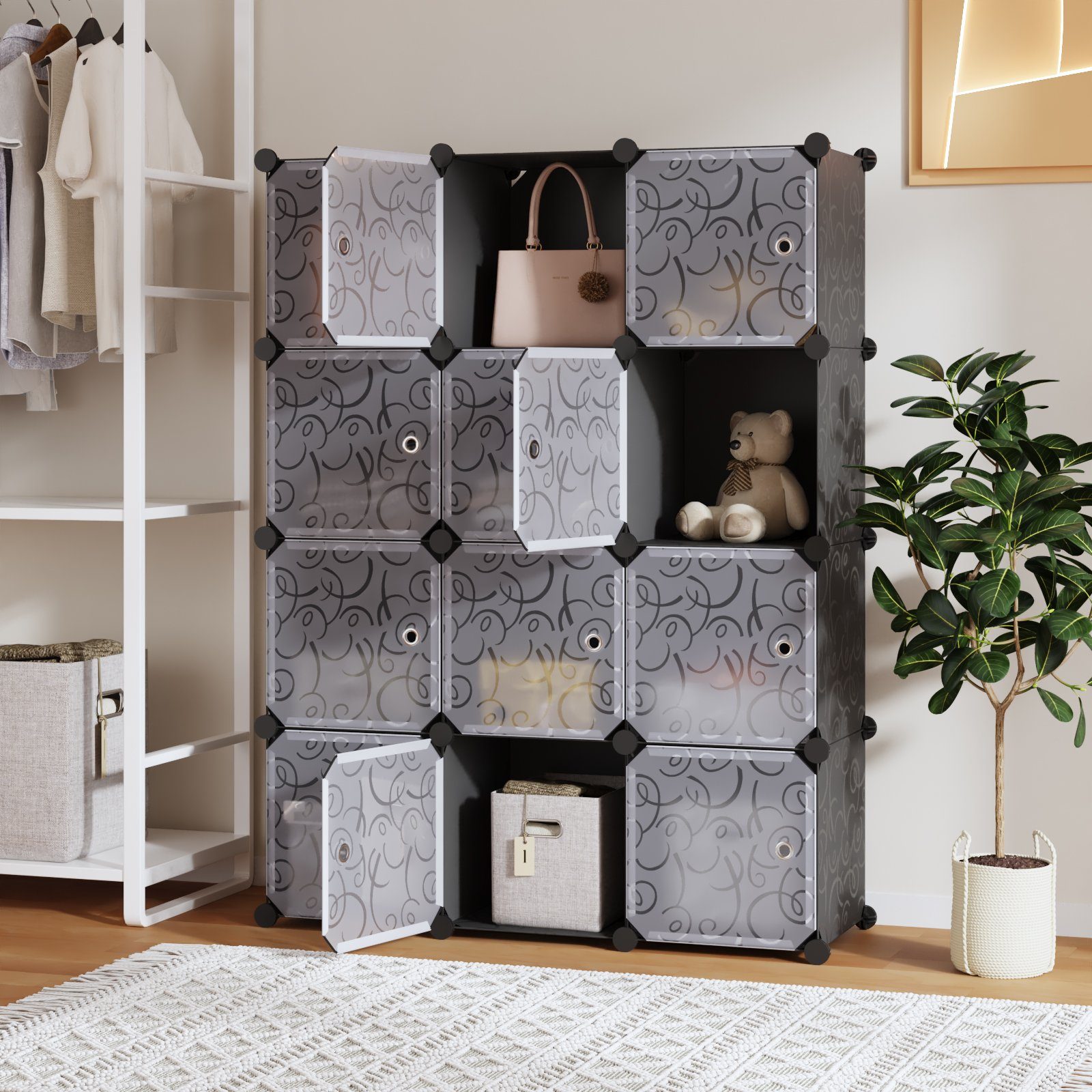 Mondeer Kleiderschrank Steckregal (Staub- und Wasserabweisend, mit Tür) Kle günstig online kaufen