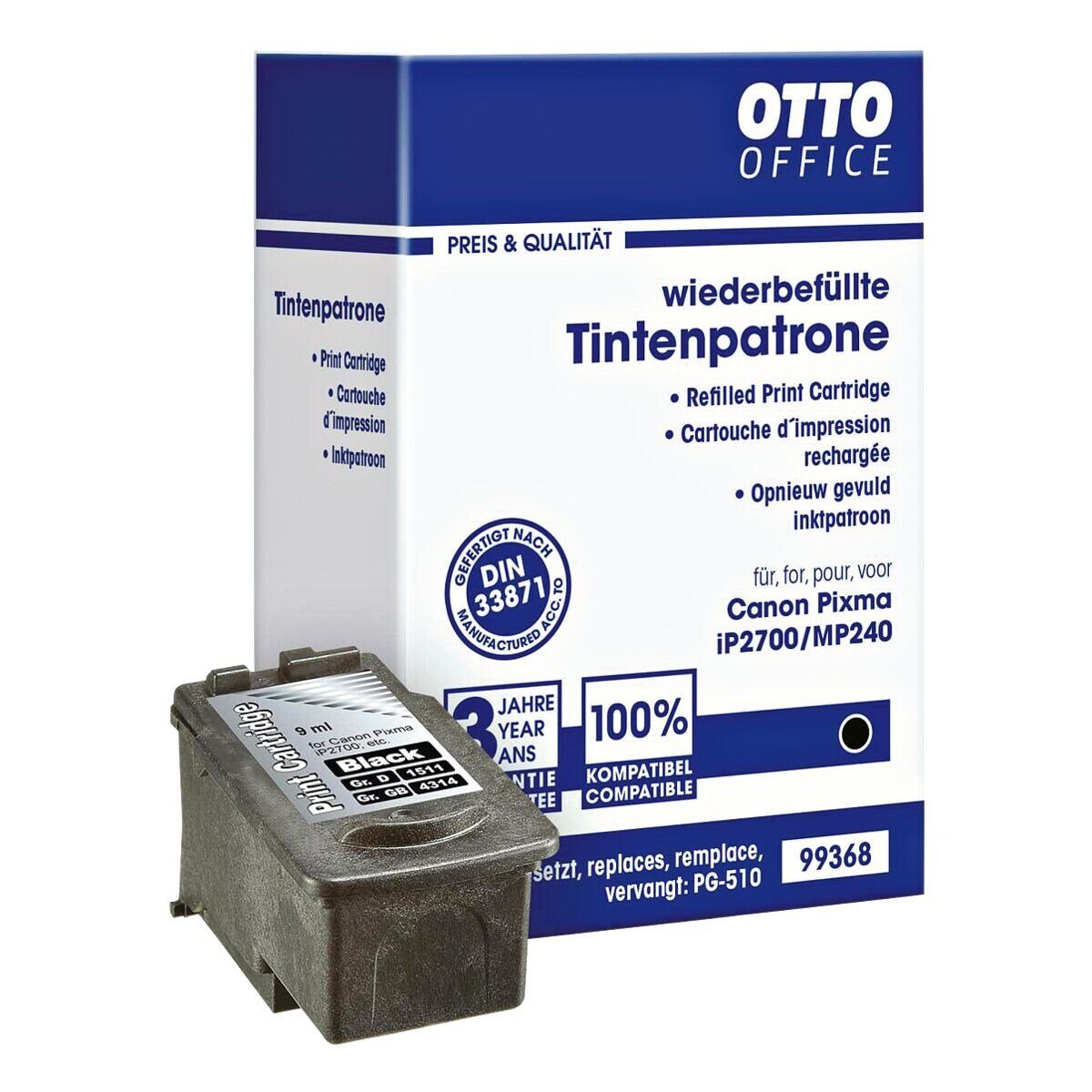 Office PG-510, PG-510 Office (ersetzt schwarz) Tintenpatrone Canon Otto