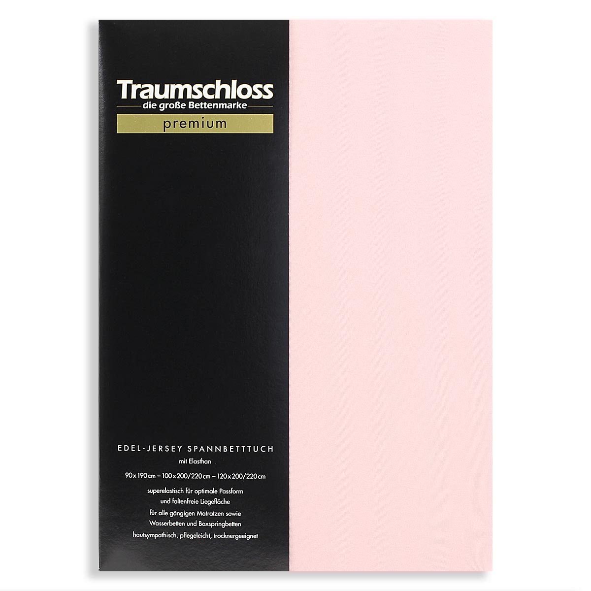 Traumschloss Spannbettlaken Premium, Jersey, Gummizug: rundum, (1 Stück), 165g/m², 95% gekämmte Mako Baumwolle, 5% Elasthan