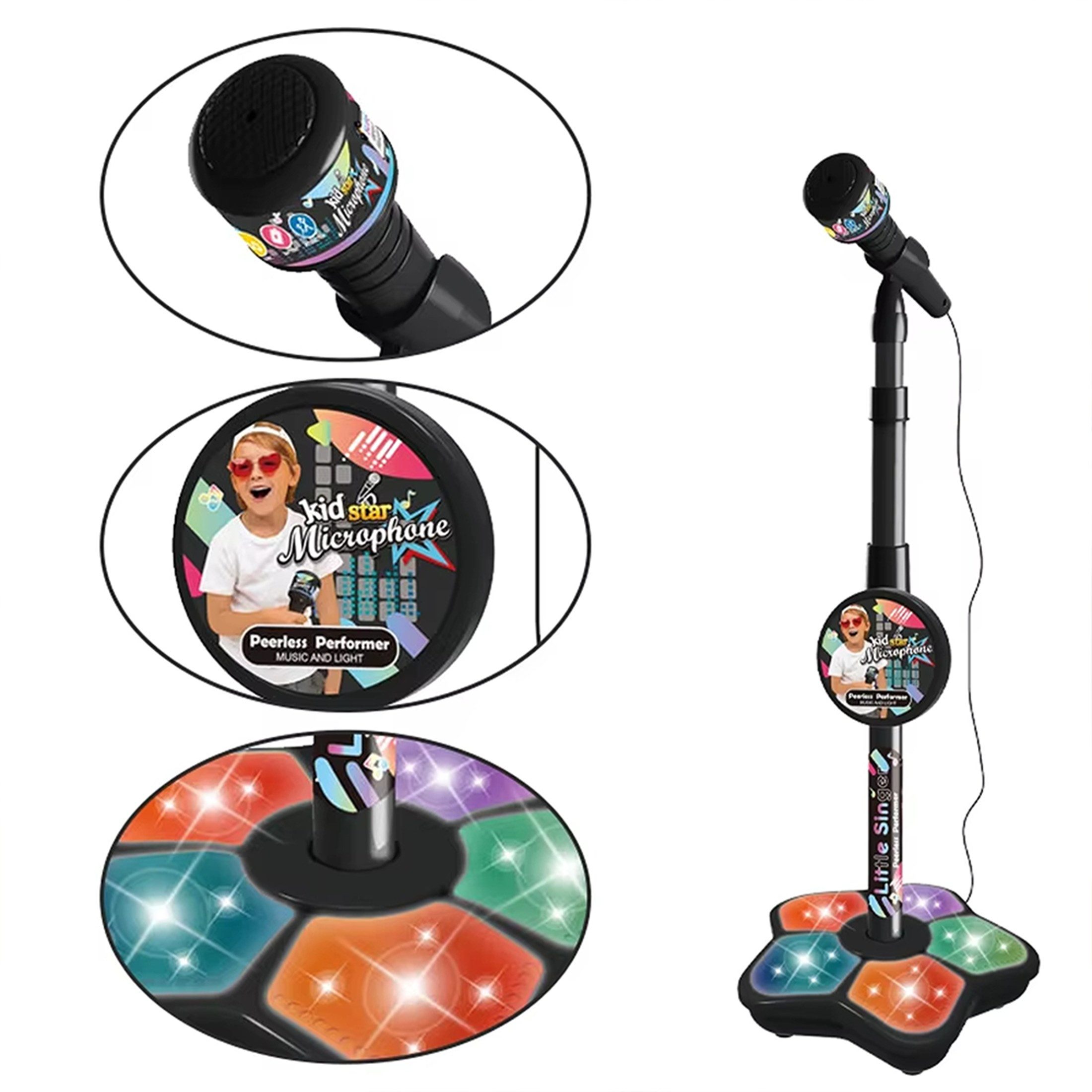 Masbekte Spielzeug-Musikinstrument 70–100 cm verstellbares Spielzeug-Mikrof günstig online kaufen