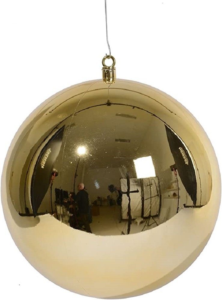 Kaemingk Weihnachtsbaumkugel Christbaumkugeln hellgold Stück glanz 1 40 cm Ø
