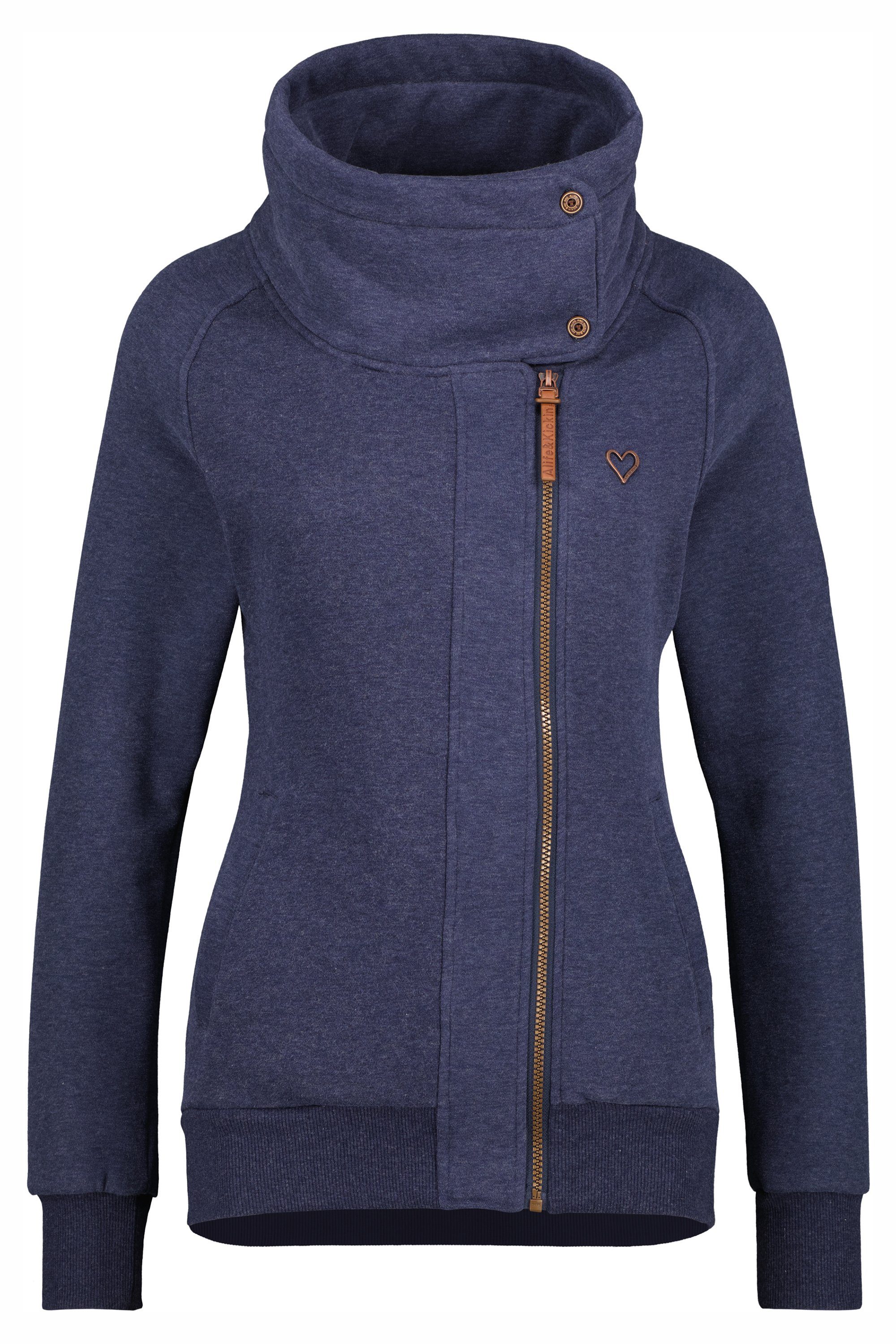 Damen marine Kickin Alife Sweatjacke A Sweatjacket melange & Kapuzensweatjacke MerteAK