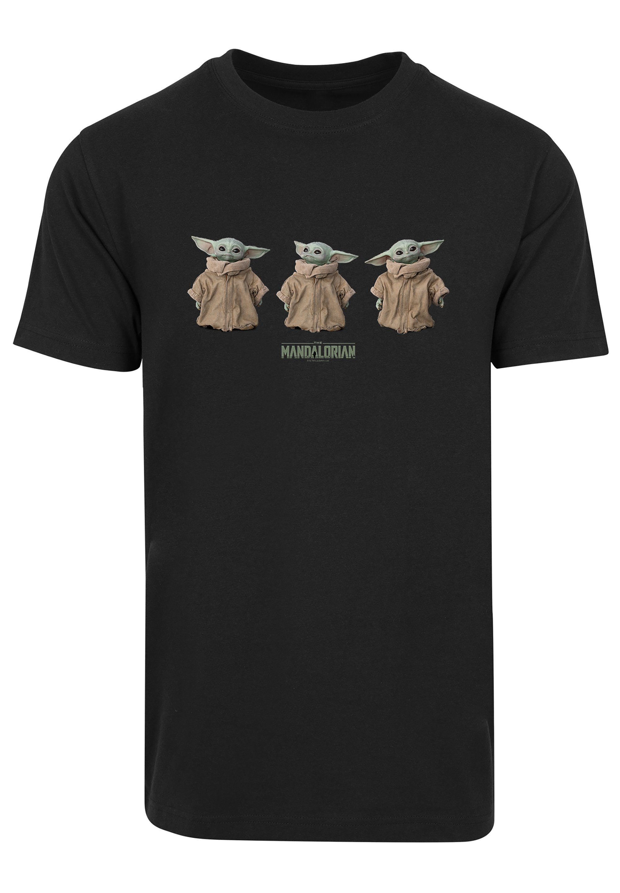 schwarz Sterne Yoda Star Mandalorian T-Shirt Print Krieg Baby Wars der F4NT4STIC The