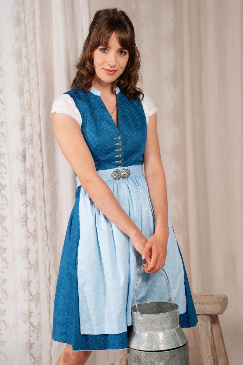 Alpenwahnsinn Dirndl Retro Dirndl 2tlg. - MIALENA - minze/tanne, tinte/eisb günstig online kaufen
