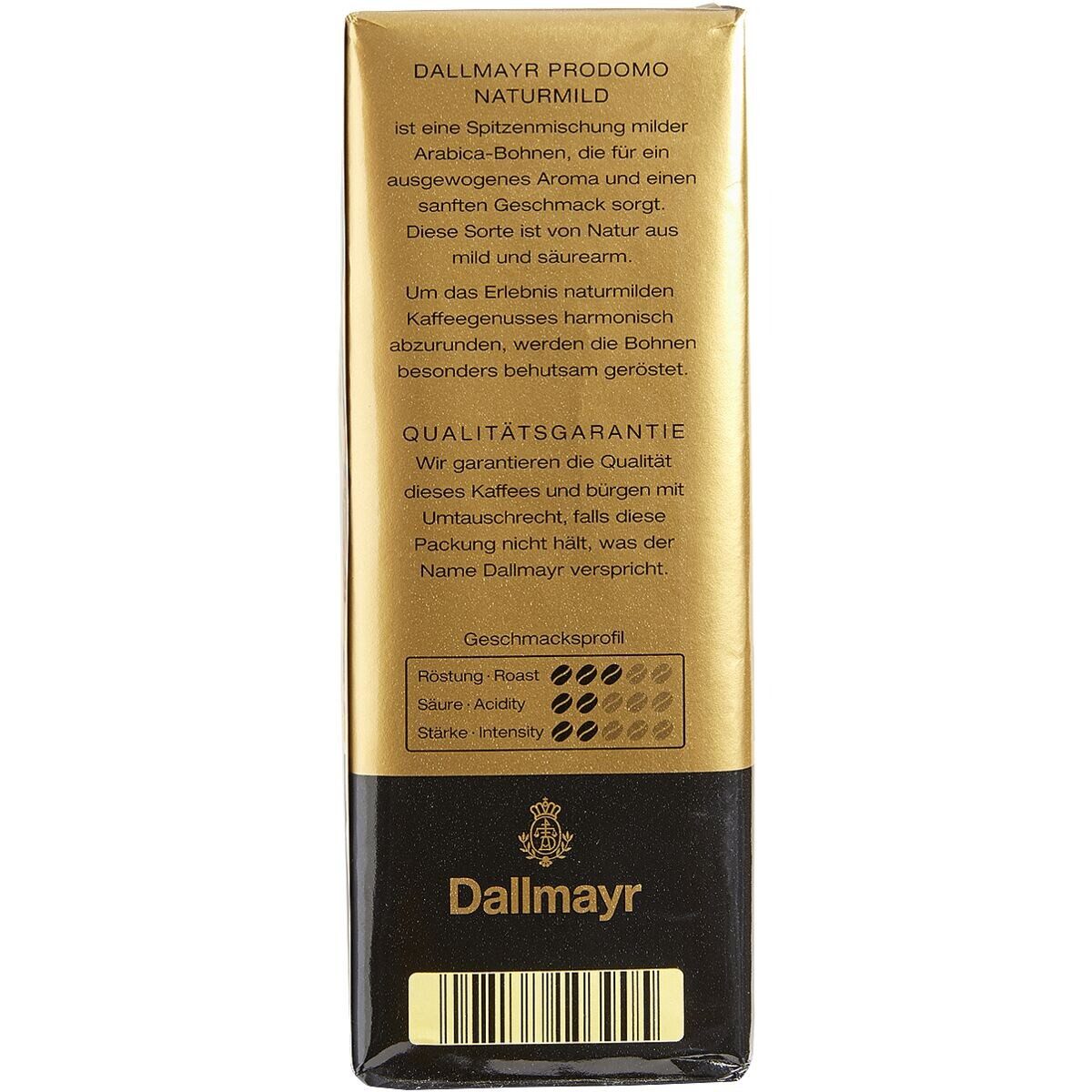 DALLMAYR Kaffee prodomo naturmild, 500 g, gemahlen