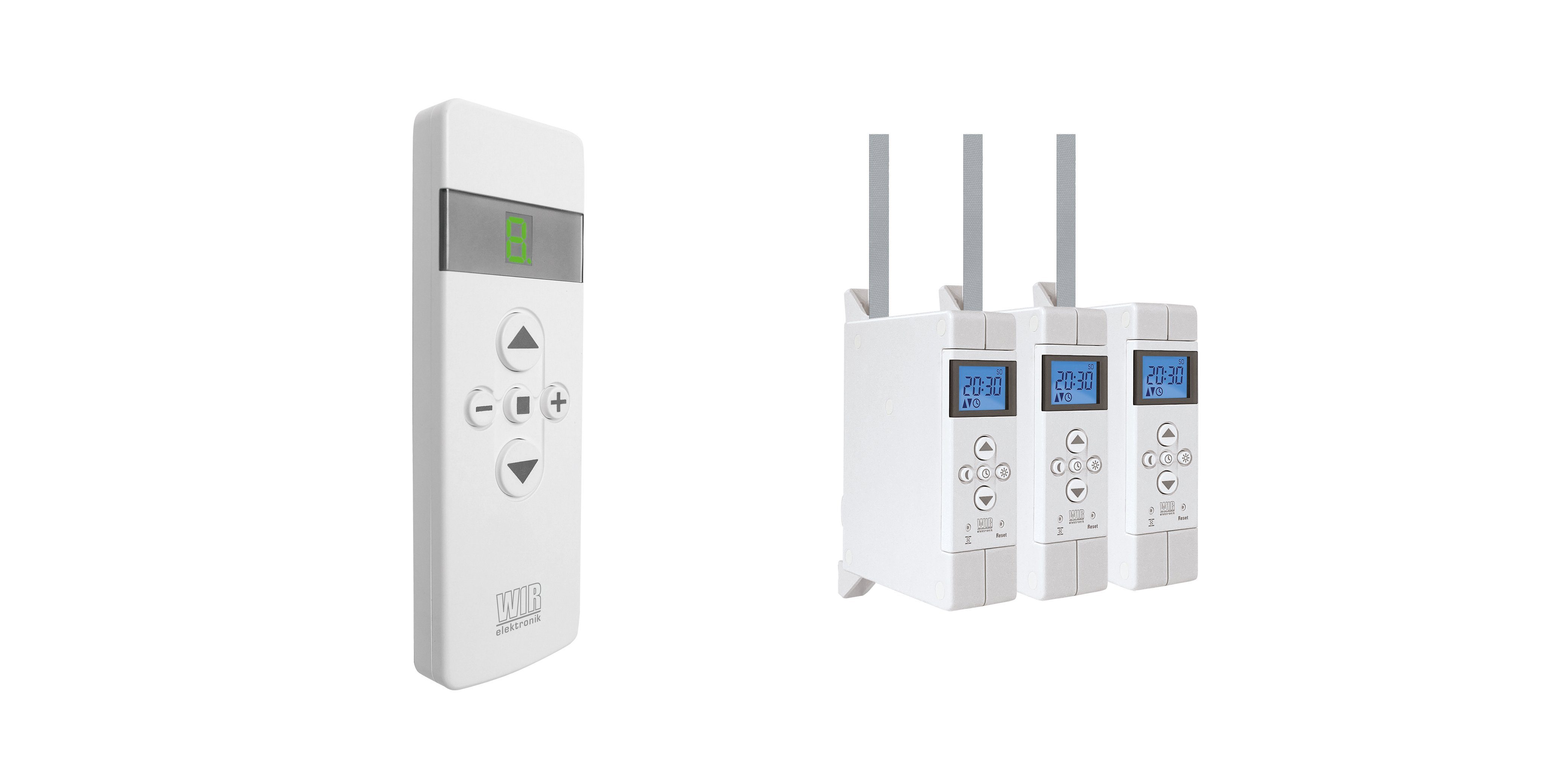 WIR elektronik Rollladenmotor eWickler compact eW540-M Funk für 12-15 mm Gurtbreite, mit Funk, Schwenkbar, 9 kg Zugkraft, + 1x Fernbedienung FB-9