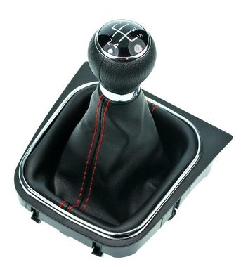 L & P Car Design Schalthebel Schaltsack Schaltknauf für VW EOS Jetta Golf 5 + 6 Scirocco (Set, 1 St., Schaltknauf + Schaltsack + Rahmen), Plug&Play Montage