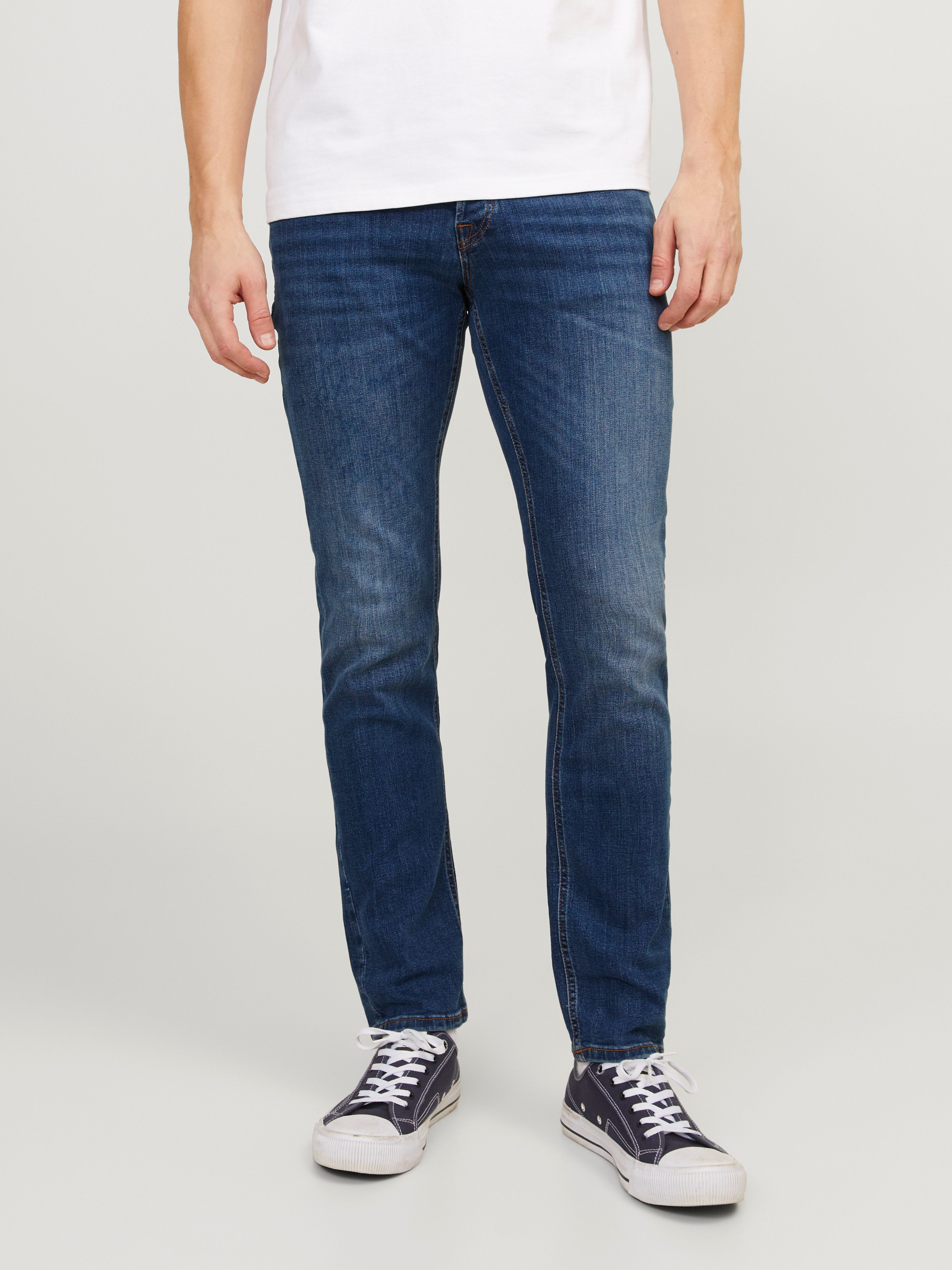 Slim-fit-Jeans JJITIM mit Waschung und praktischen Taschen