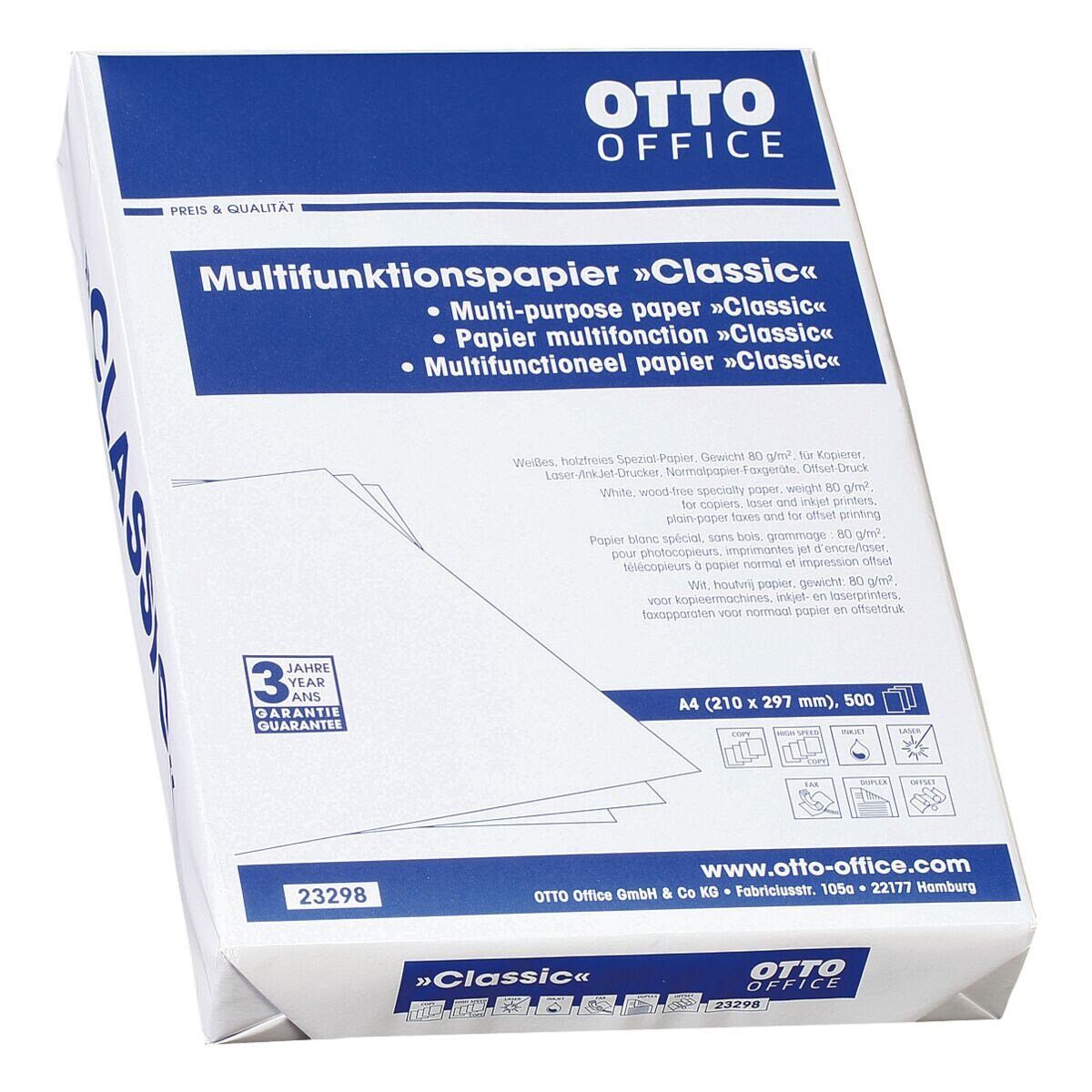 Otto Office Druckerpapier Classic, Format DIN A4, 80 g/m², 168 CIE