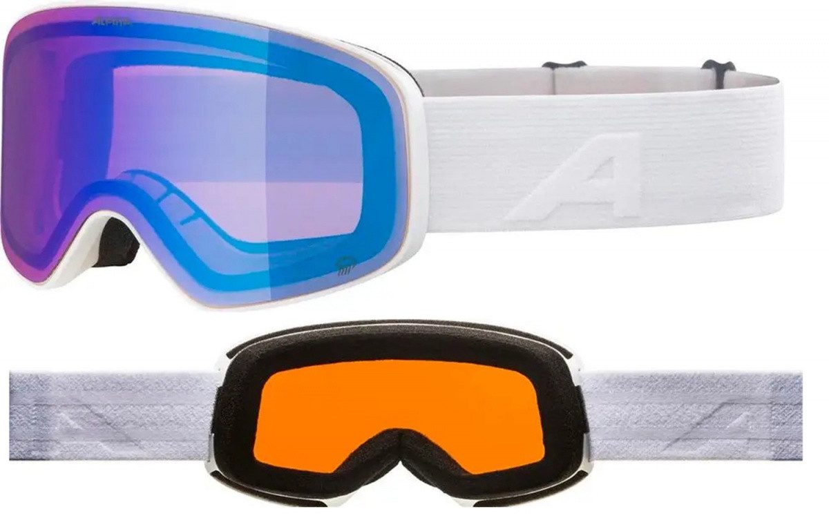 Alpina Sports Skibrille Alpina Ladis QM Snowboardbrille Skibrille Quattroflex White Matt A7297