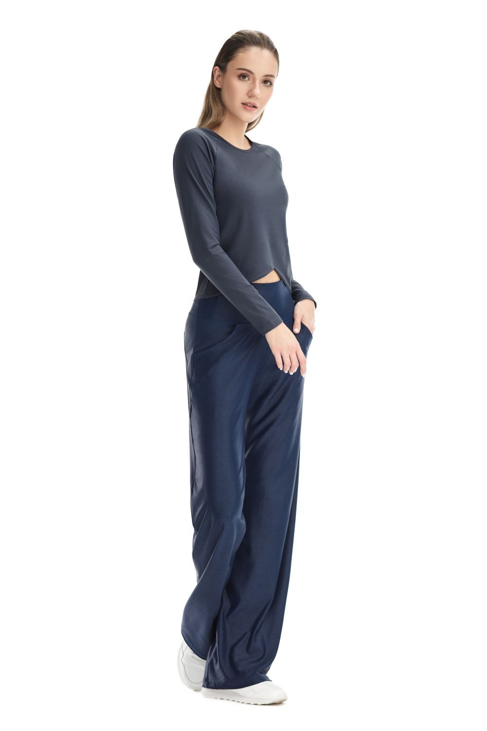 Winshape Langarmshirt Cropped Functional Light and Soft Overlap-Applikation