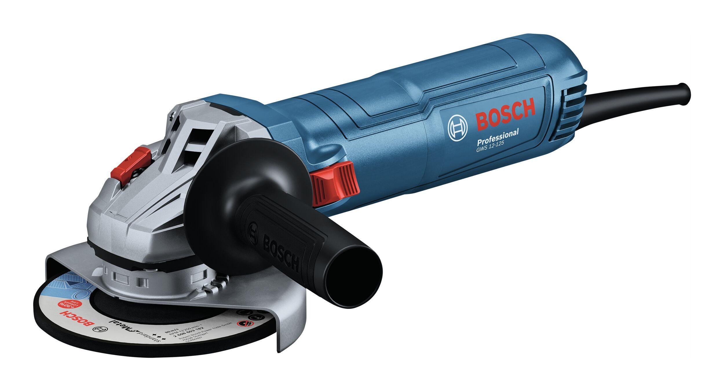 BOSCH Winkelschleifer GWS 12-125, max. 11000 U/min, Mit Schruppscheibe - im Karton