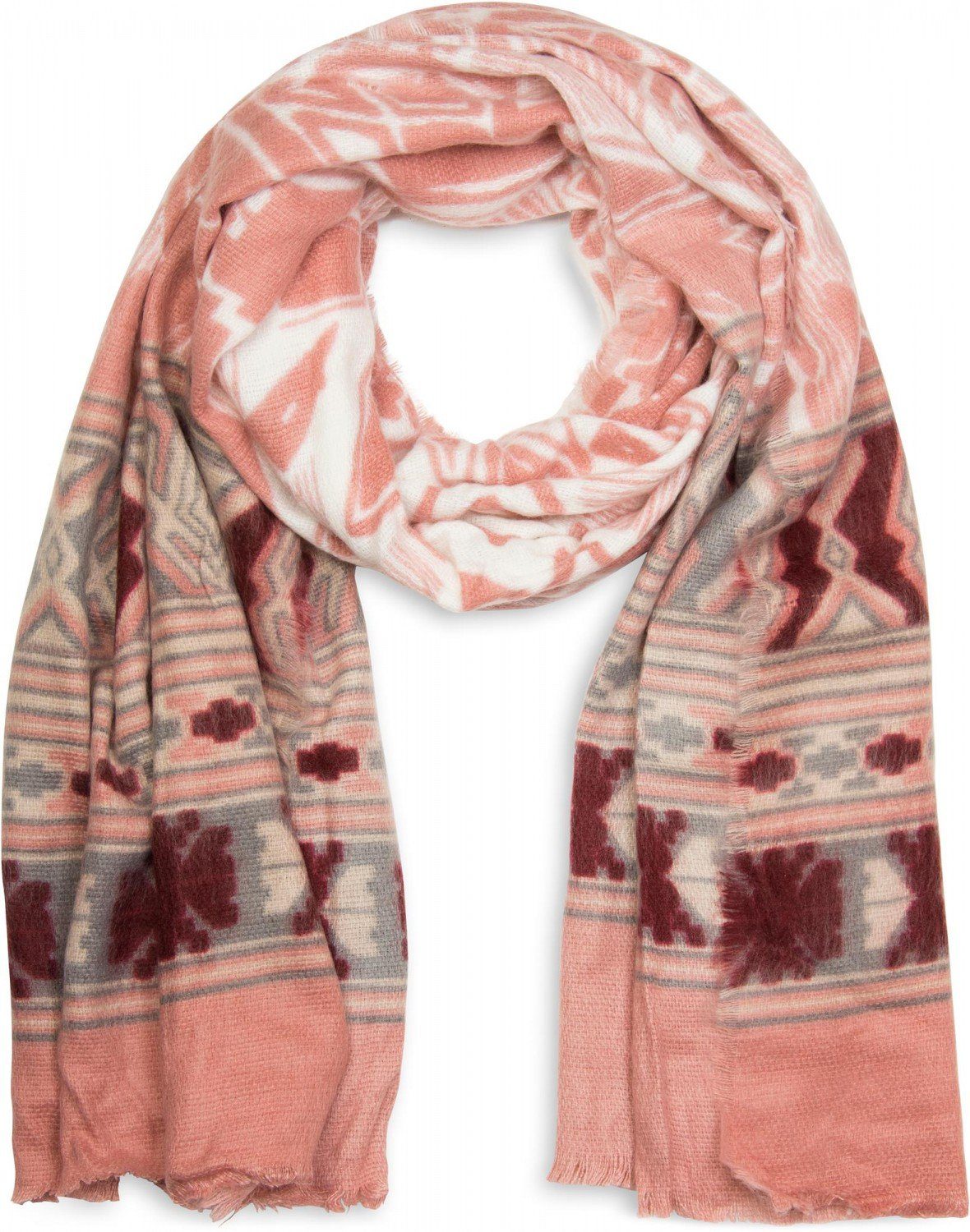 styleBREAKER Modeschal Breiter Schal mit Azteken Ethno Muster, (1-St)