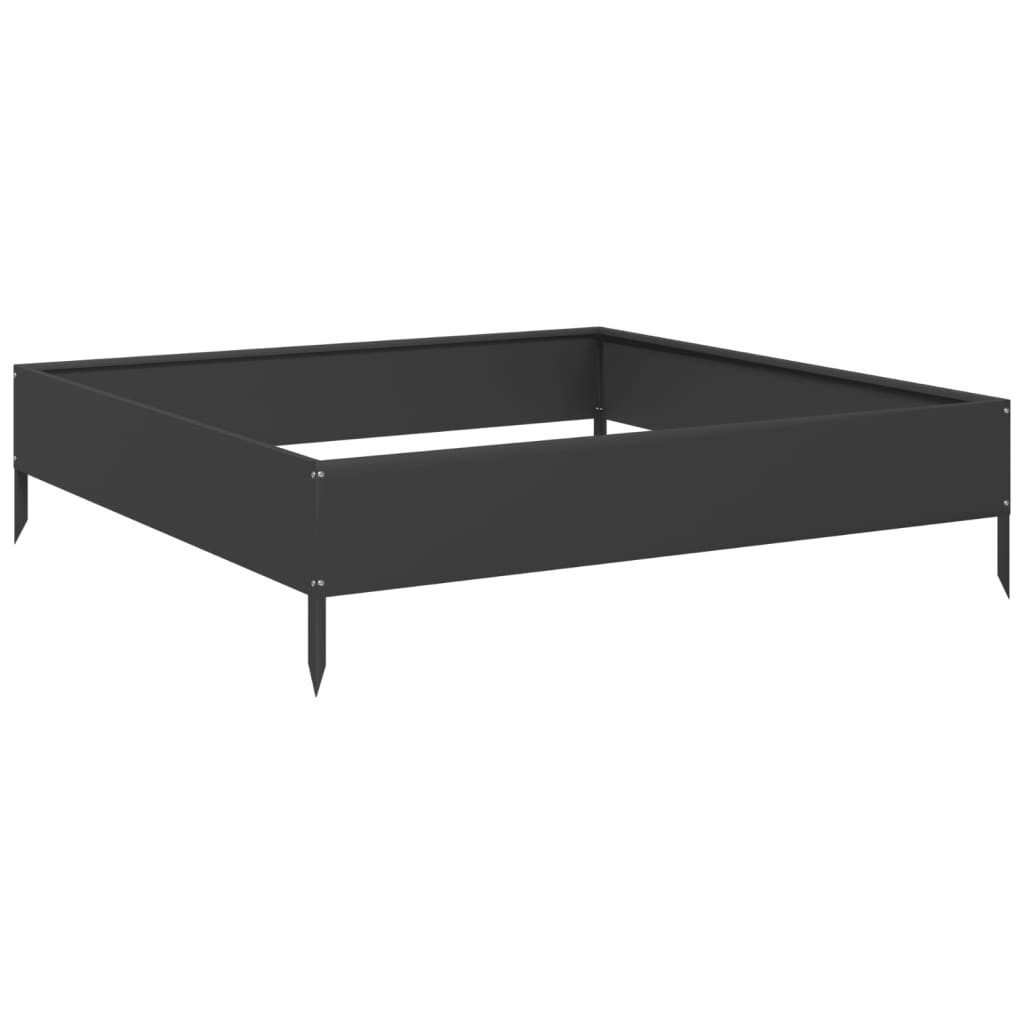 vidaXL Hochbeet Hochbeet Schwarz 100x100x26 cm Stahl (1 St)