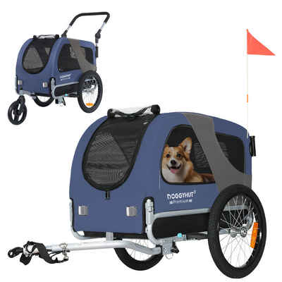 TIGGO Fahrradhundeanhänger DOGGYHUT® Hundefahrradanhänger Fahrradanhänger Hundeanhänger, Verstellbare Sicherheitsleine