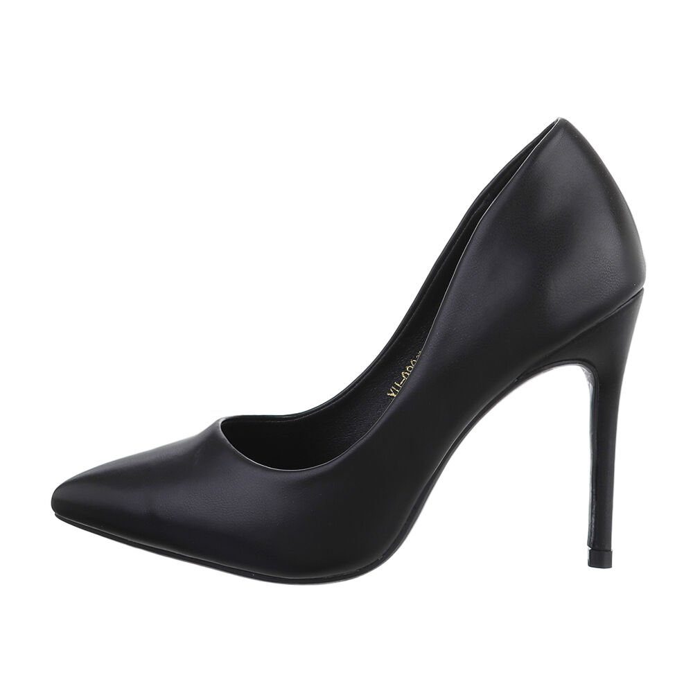 Ital-Design Damen Abendschuhe Elegant High-Heel-Pumps (82285338) Pfennig-/Stilettoabsatz High Heel Pumps in Schwarz