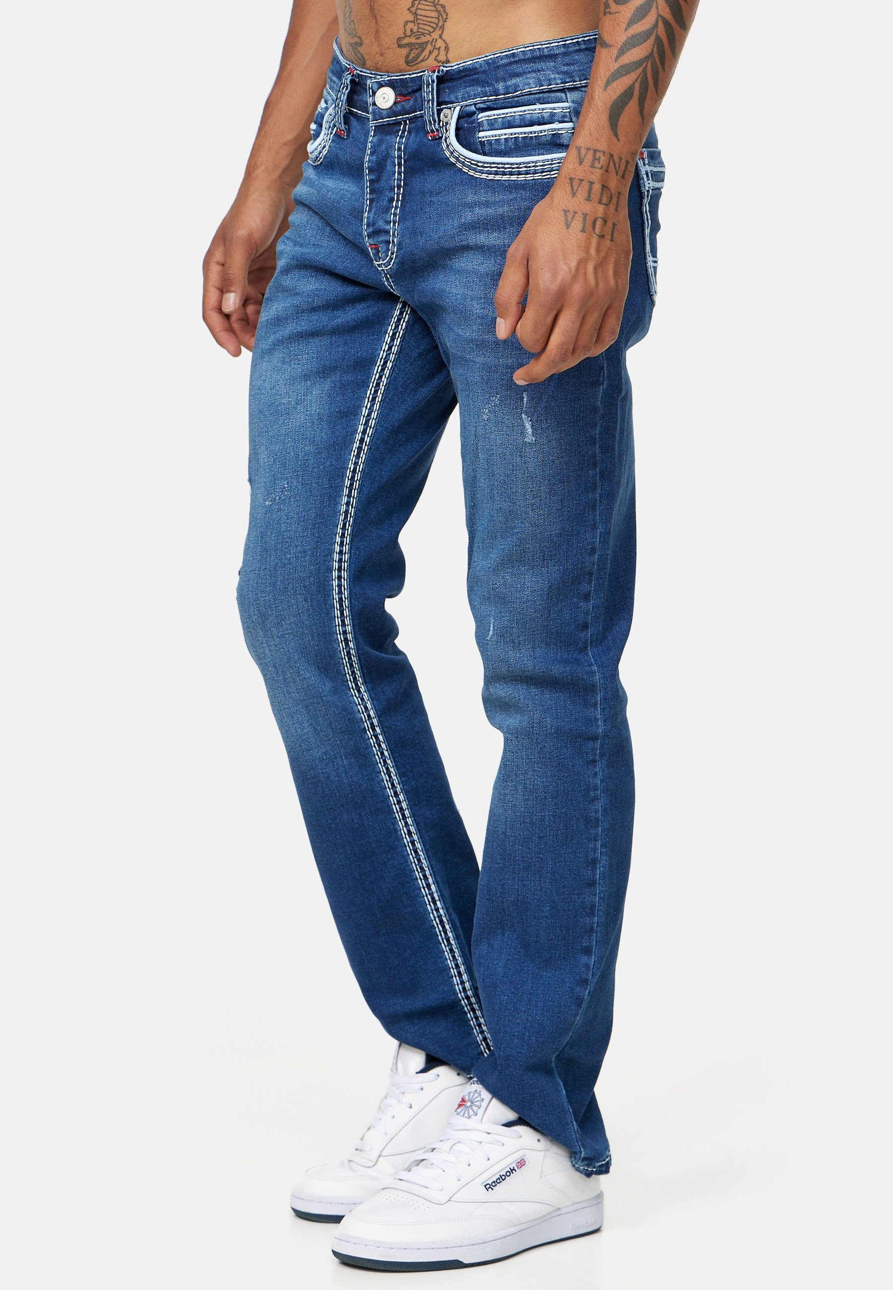 Code47 Regular-fit-Jeans Code47 Herren Jeans Modell 3337 Blau