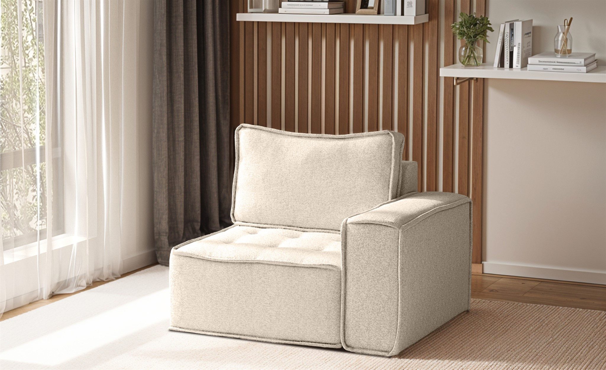 Fun Möbel Sofa Modulares Sofa SANDE Individuell konfigurieren, Einzelne Module, Sofa selbst Gestalten