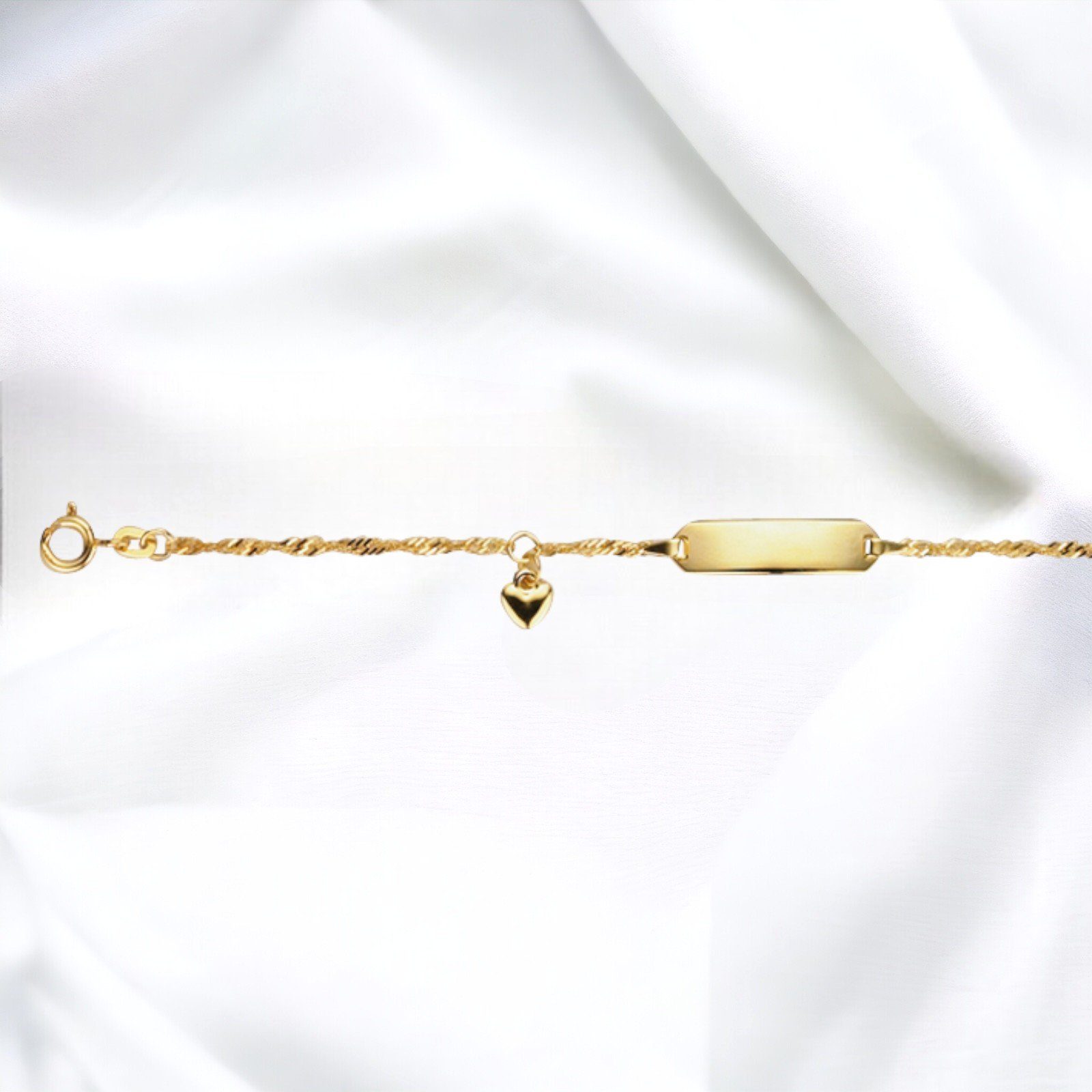 Goldkette JB Edles Damen ID Goldarmband Singapur 1,8 mm 333 - 8 Karat Gold 14 cm