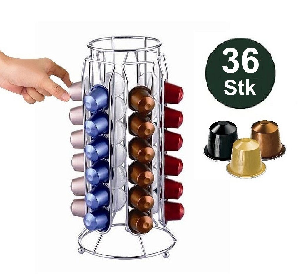 Rungassi Aufbewahrungsbox Kaffeekapsel Ständer Kapselspender Kapselhalter für 36 Kapseln