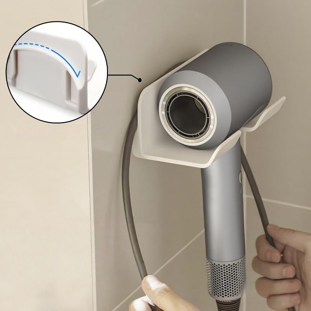 FOUORTUNATE-BEE Wandhalter Föhnhalter ohne Bohren Wandhalter Bad Organizer selbstklebend, Haartrockner Halter Bad Wand Küche Hotel Aufbewahrung