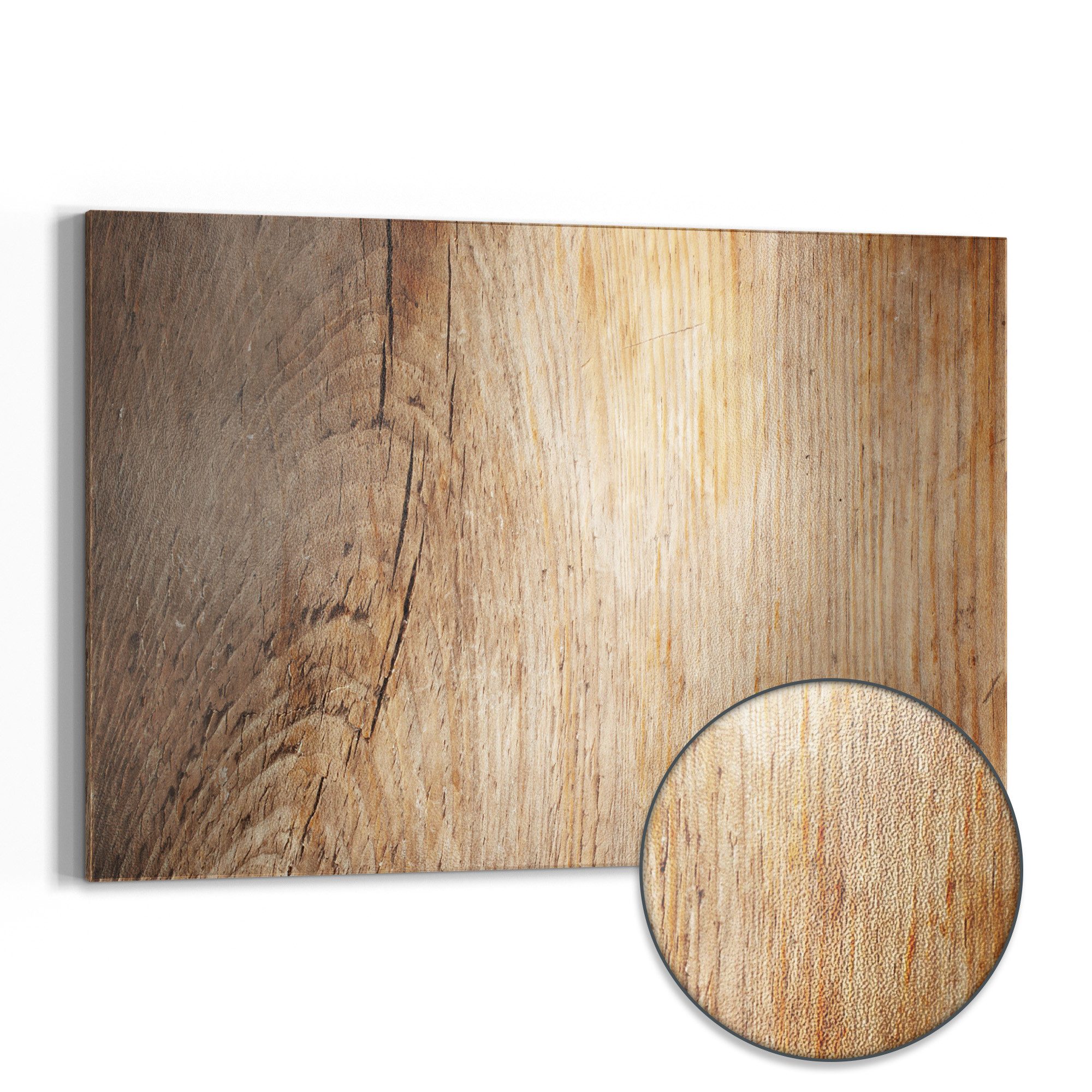 DEQORI Magnettafel 'Zeitlose Holzstruktur', Metall Whiteboard für alle Magnete, Magnetboard magnetisch