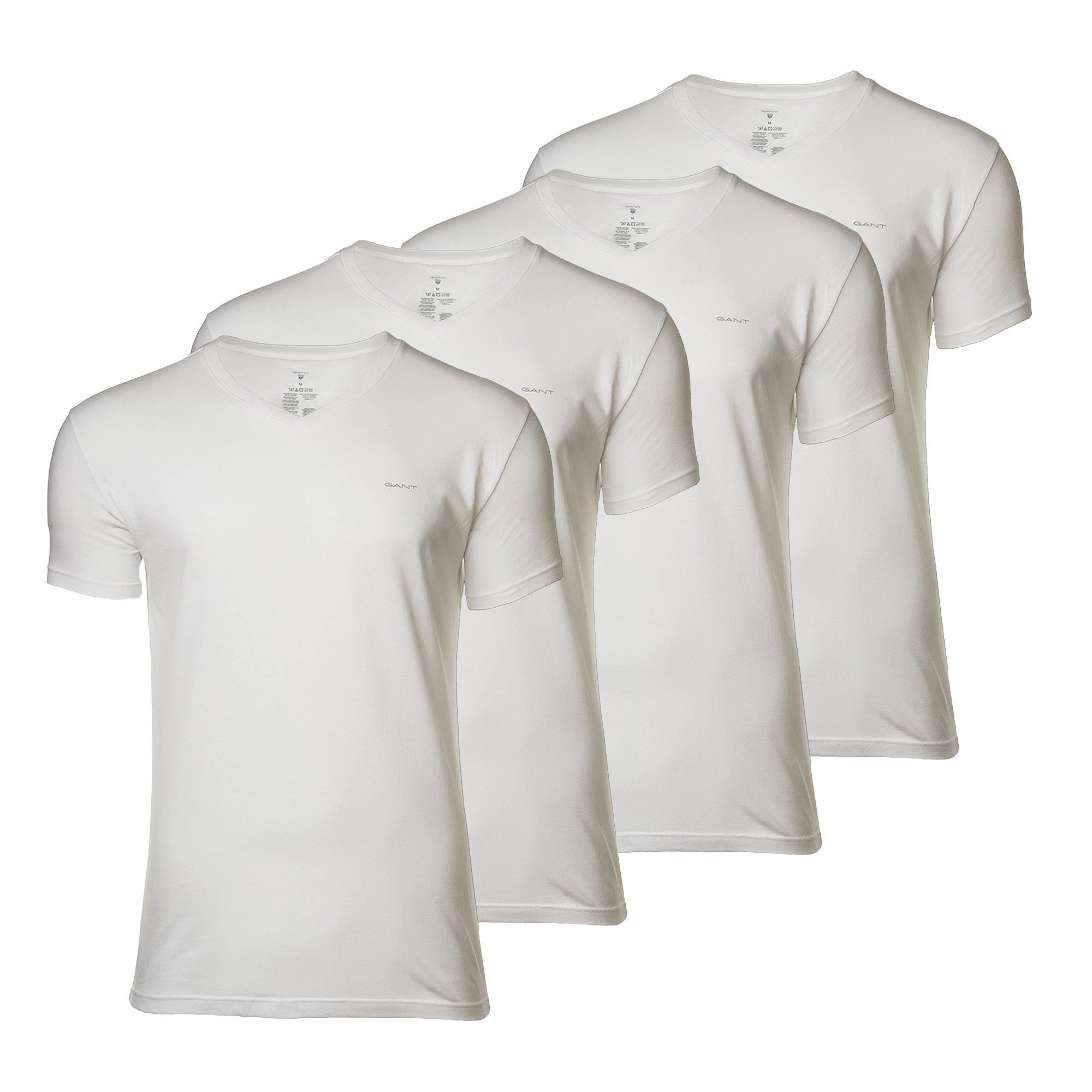 Gant T-Shirt Herren T-Shirt 4er Pack Baumwolle (Packung, 4er Pack)