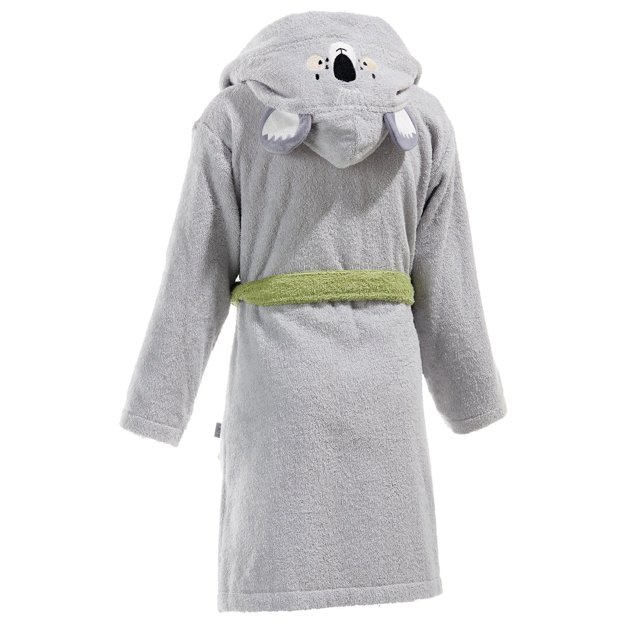 Erwin Müller Kinderbademantel Kinder-Bademantel "Koala" mit Kapuze, Rückenlänge: 67 cm, Frottier, mit Kapuze, Walk-Frottier Tiermotiv
