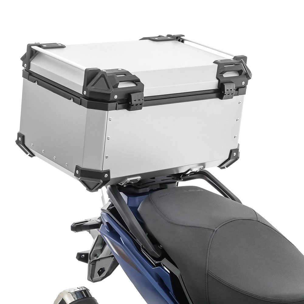 Bagtecs Topcase Set Motorrad Aluminium Topcase 85L + Sozius Rückenpolster # XB85 Alu T