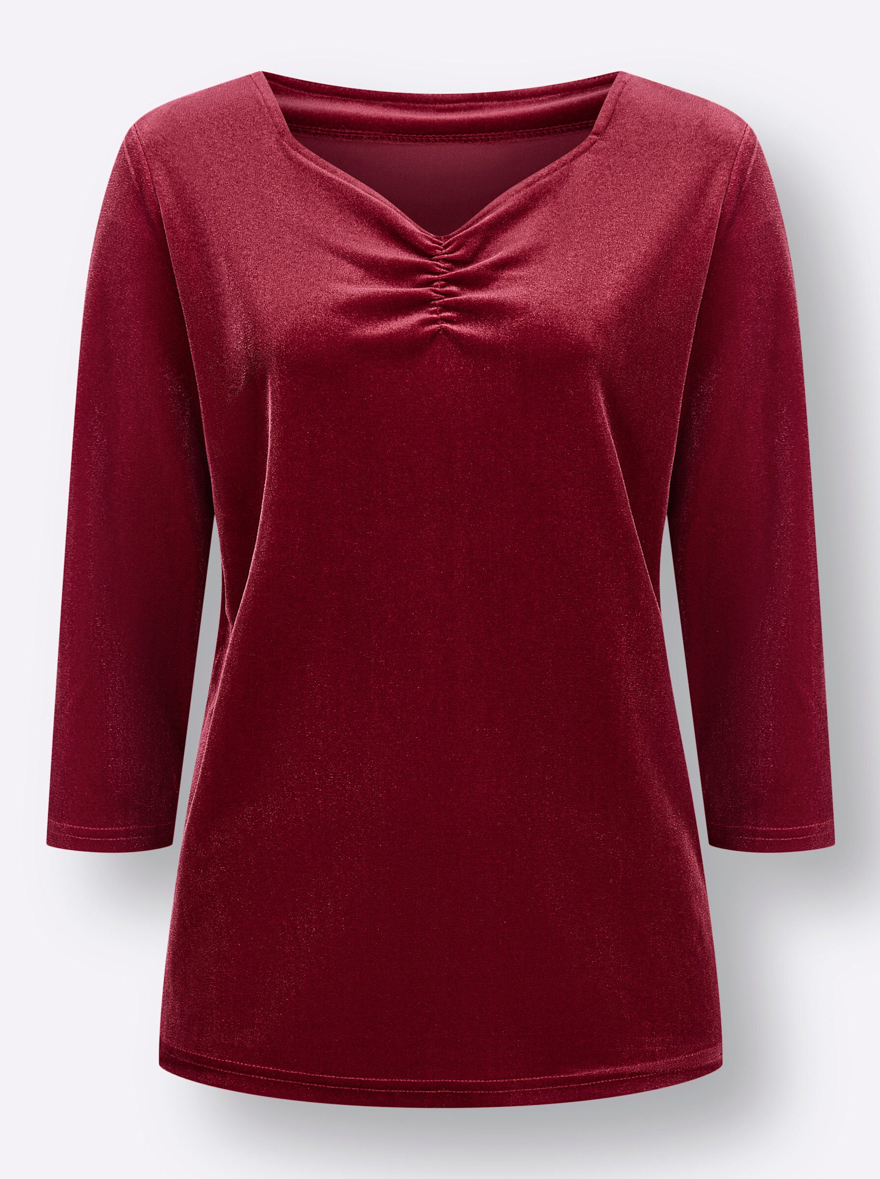 T-Shirt Samtshirt 3/4-Arm