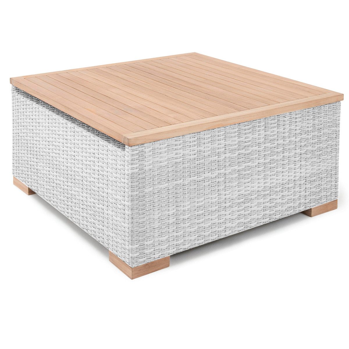 Garland Loungeset Havanna, (4-tlg), Gartenmöbel Set Teak Holz Polyrattan Aluminium Loungemöbel Bank