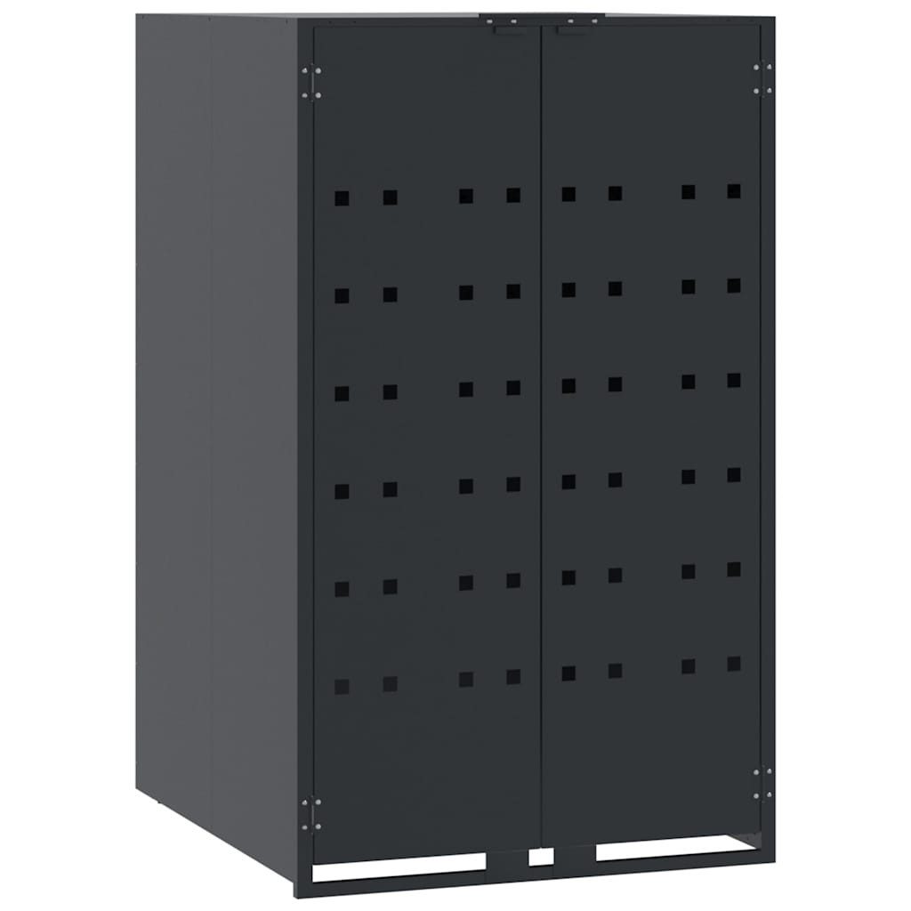 vidaXL Mülltonnenbox Mülltonnenbox für Einzeltonne Anthrazit 69x79x117 cm Stahl