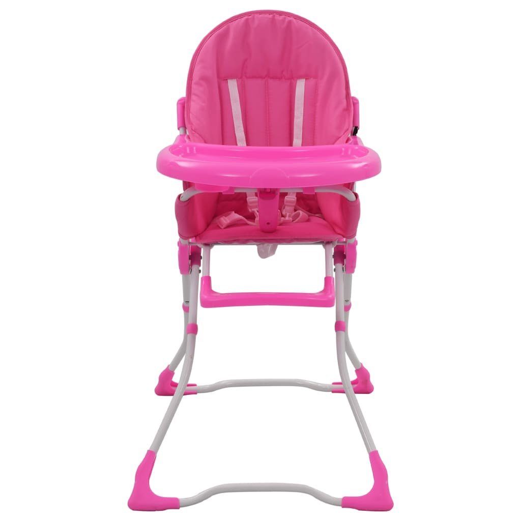 Kinderstuhl Hochstuhl Rosa Tisch, mit Gurt Babysitz klappbar Babystuhl vidaXL Kombihochstuhl