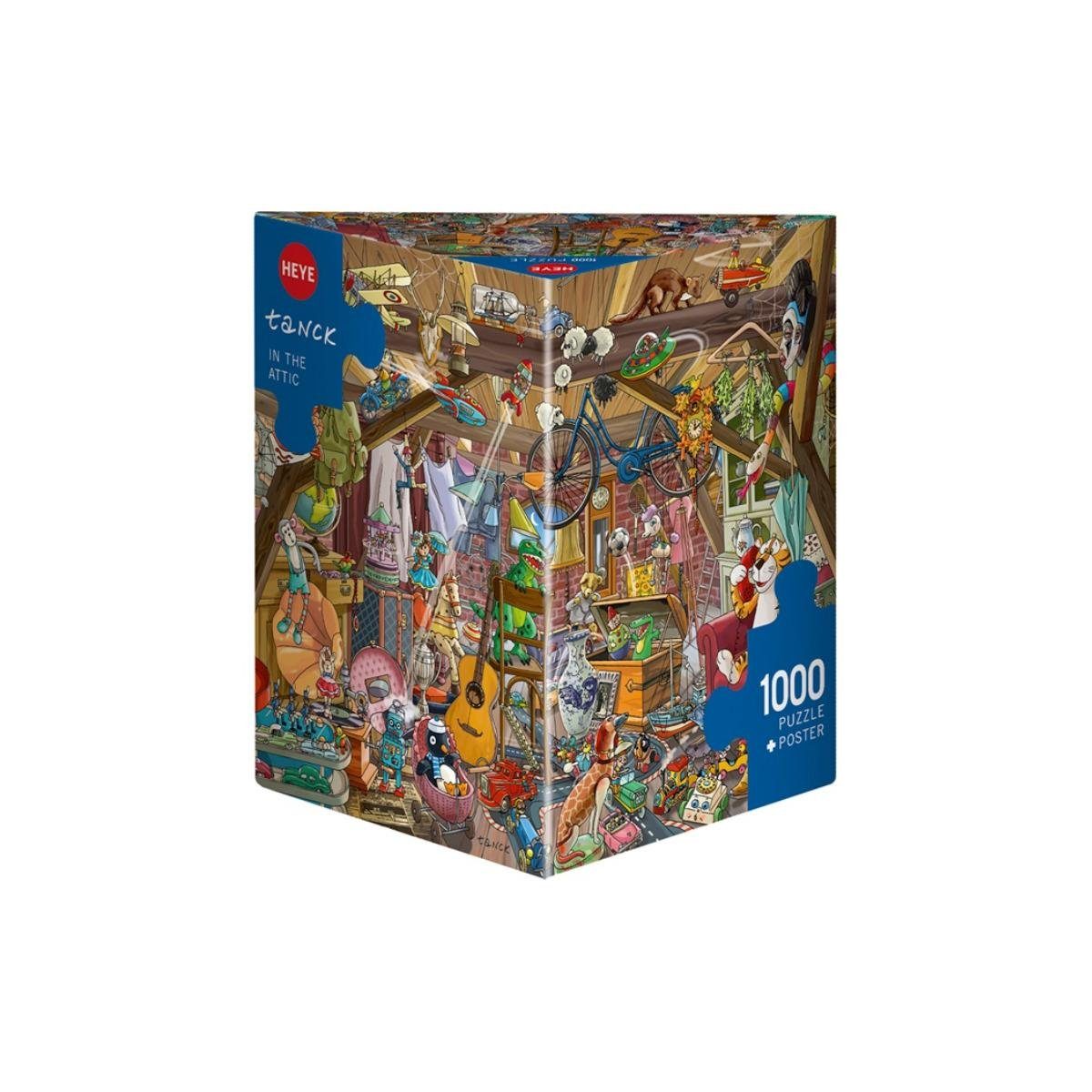 HEYE Puzzle 298852 - In The Attic, Cartoon im Dreieck, 1000 Teile -..., 1000 Puzzleteile