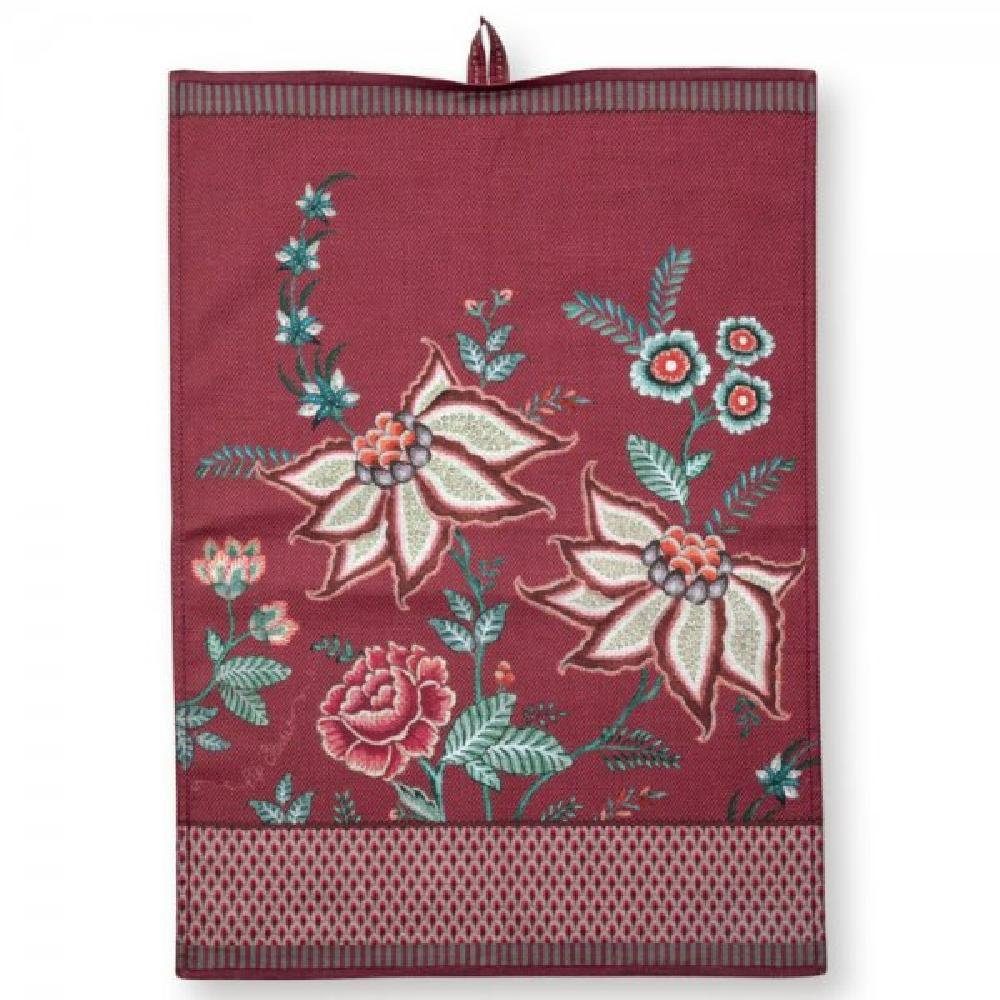 PiP Studio Geschirrtuch Geschirrtuch Flower Festival Dark Pink