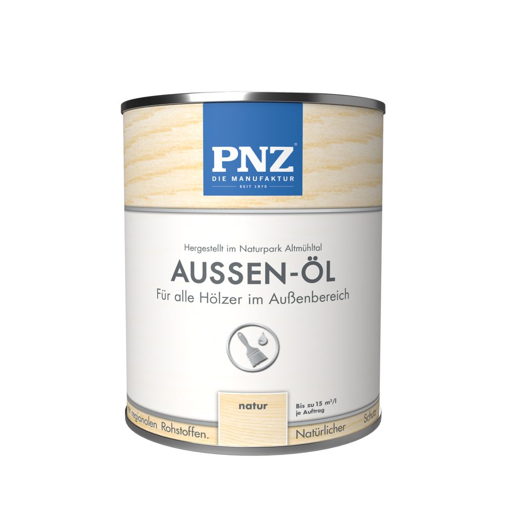 PNZ - Die Manufaktur Hartholzöl Außen-Öl, Wetterschutz für Terrasse, Fenster,Gartenhäuser