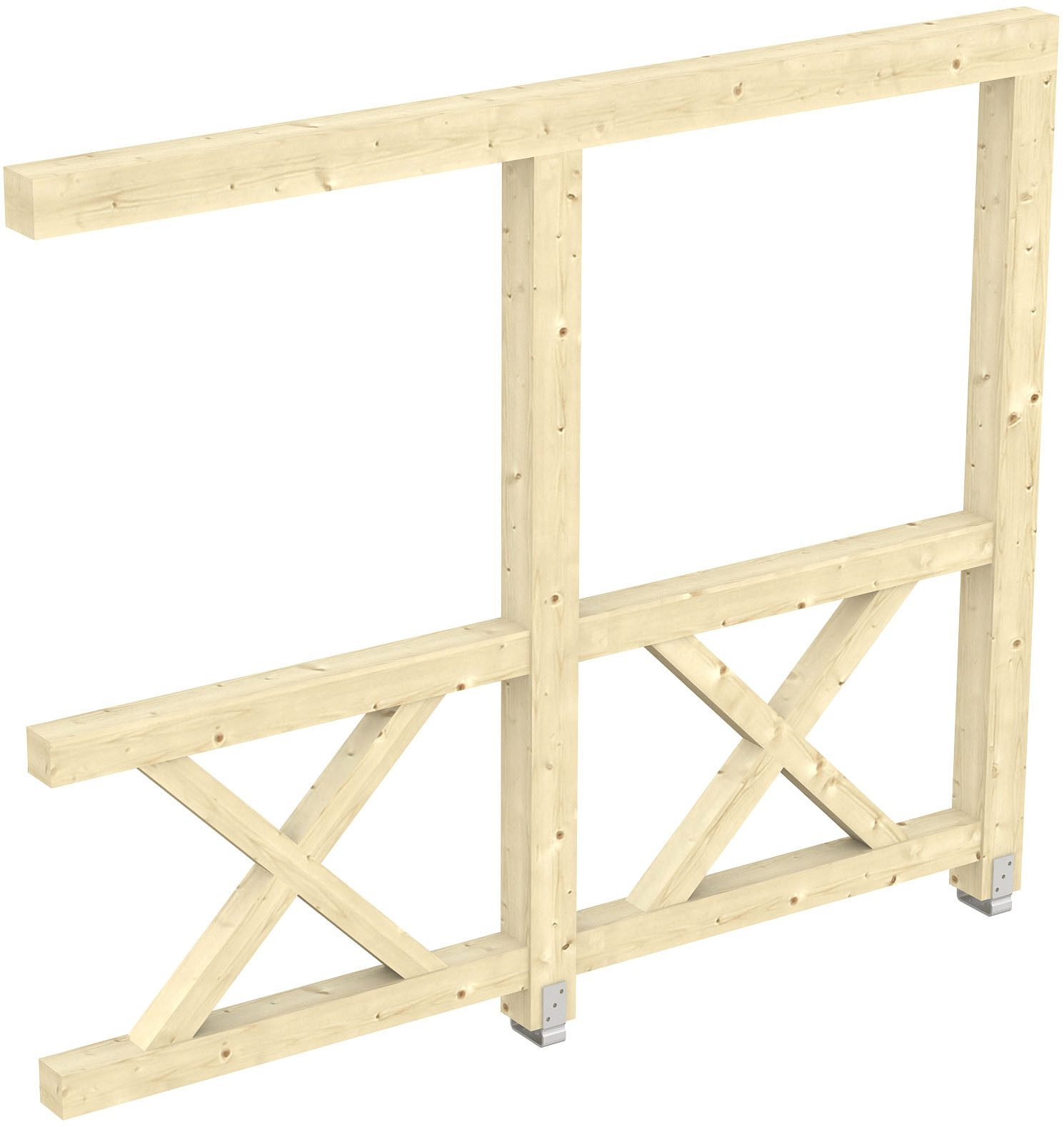 Skanholz Carport-Seitenwand Andreaskreuz, BxH:255x210 cm, Wandanbau