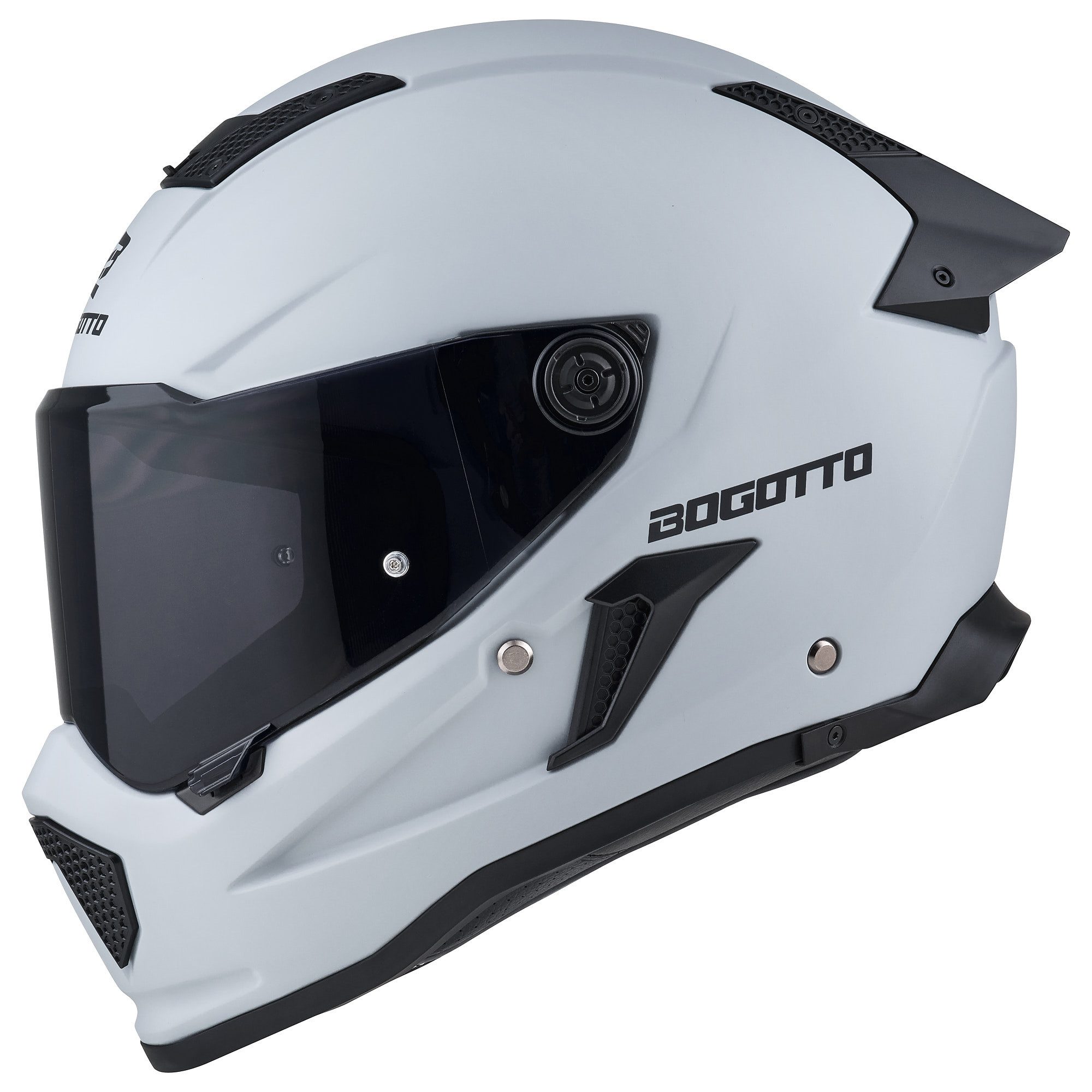 Bogotto Motorradhelm Rapto Helm, vorbereitet für Kommunikationssystem,geeignet für Brillenträger,v