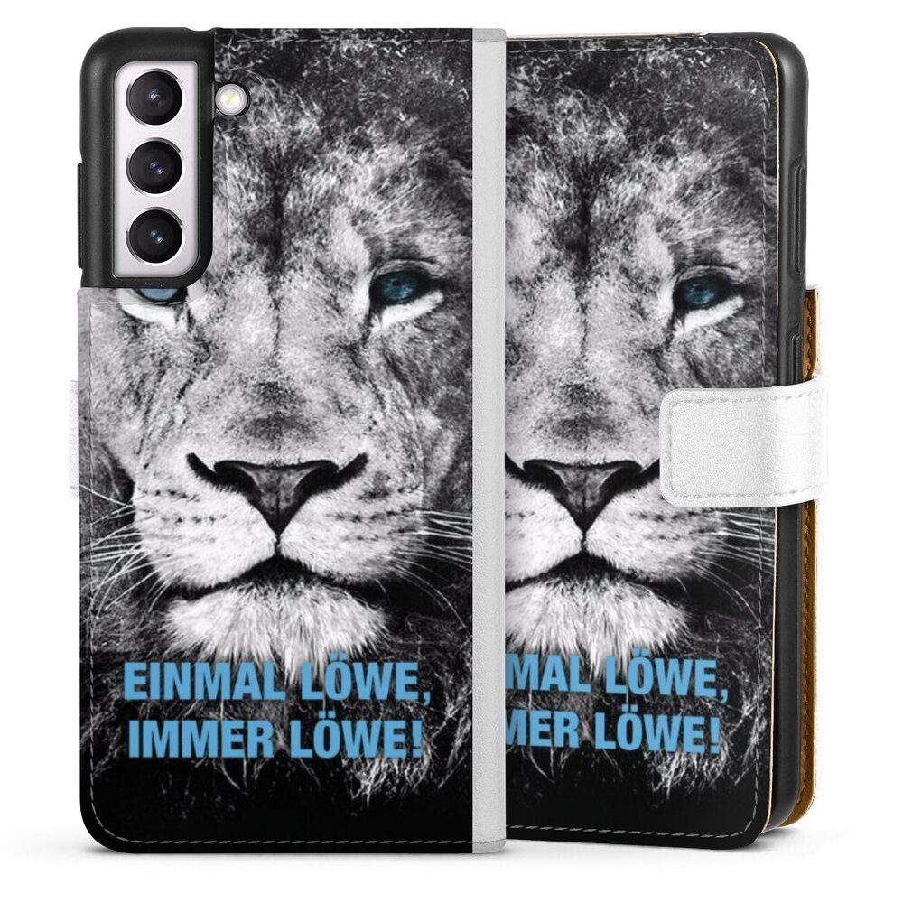 DeinDesign Handyhülle Löwe Offizielles Lizenzprodukt TSV 1860 Lion ELIL, Samsung Galaxy S21 5G Hülle Handy Flip Case Wallet Cover
